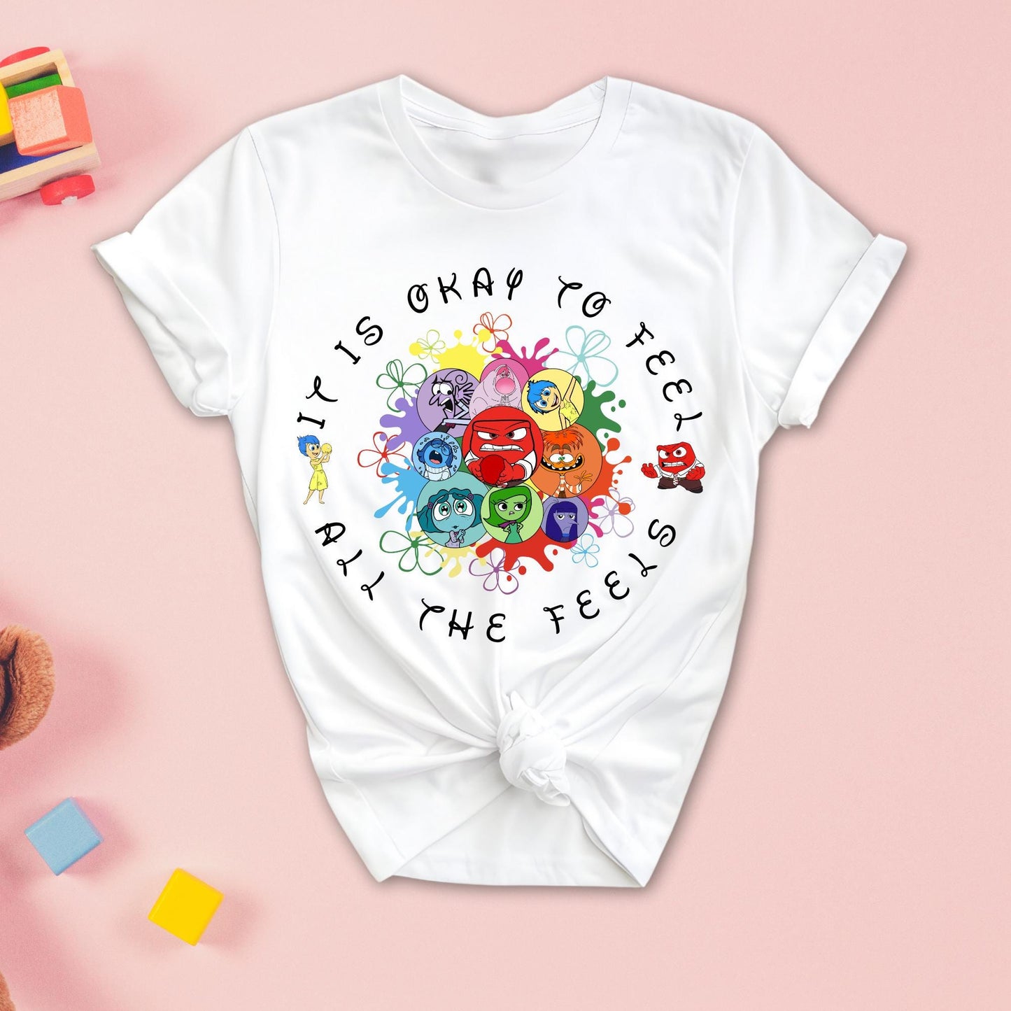 Disneyland Inside Out It's Okay To Feel All The Feels Shirt, Inside Out Tee, Disneyland Mental Health Shirt, Inside Out Speech Therapy Shirt