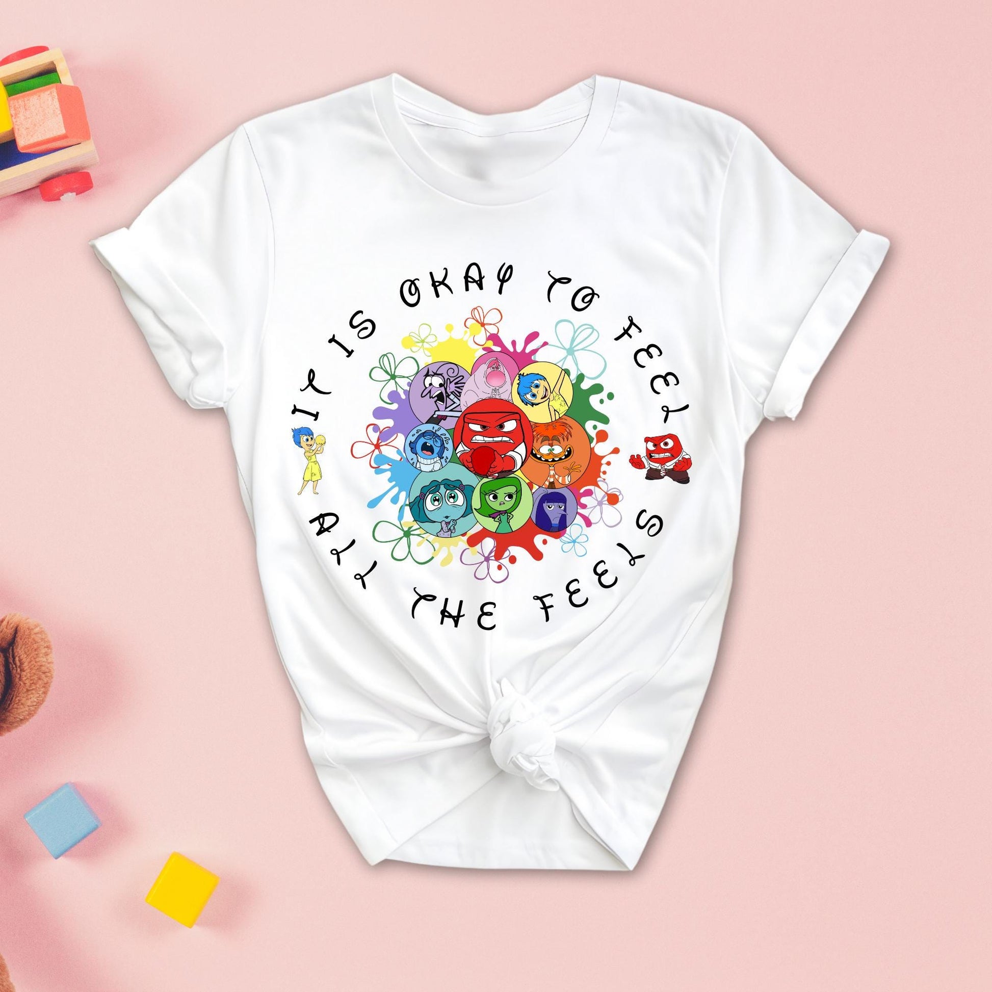 Disneyland Inside Out It's Okay To Feel All The Feels Shirt, Inside Out Tee, Disneyland Mental Health Shirt, Inside Out Speech Therapy Shirt