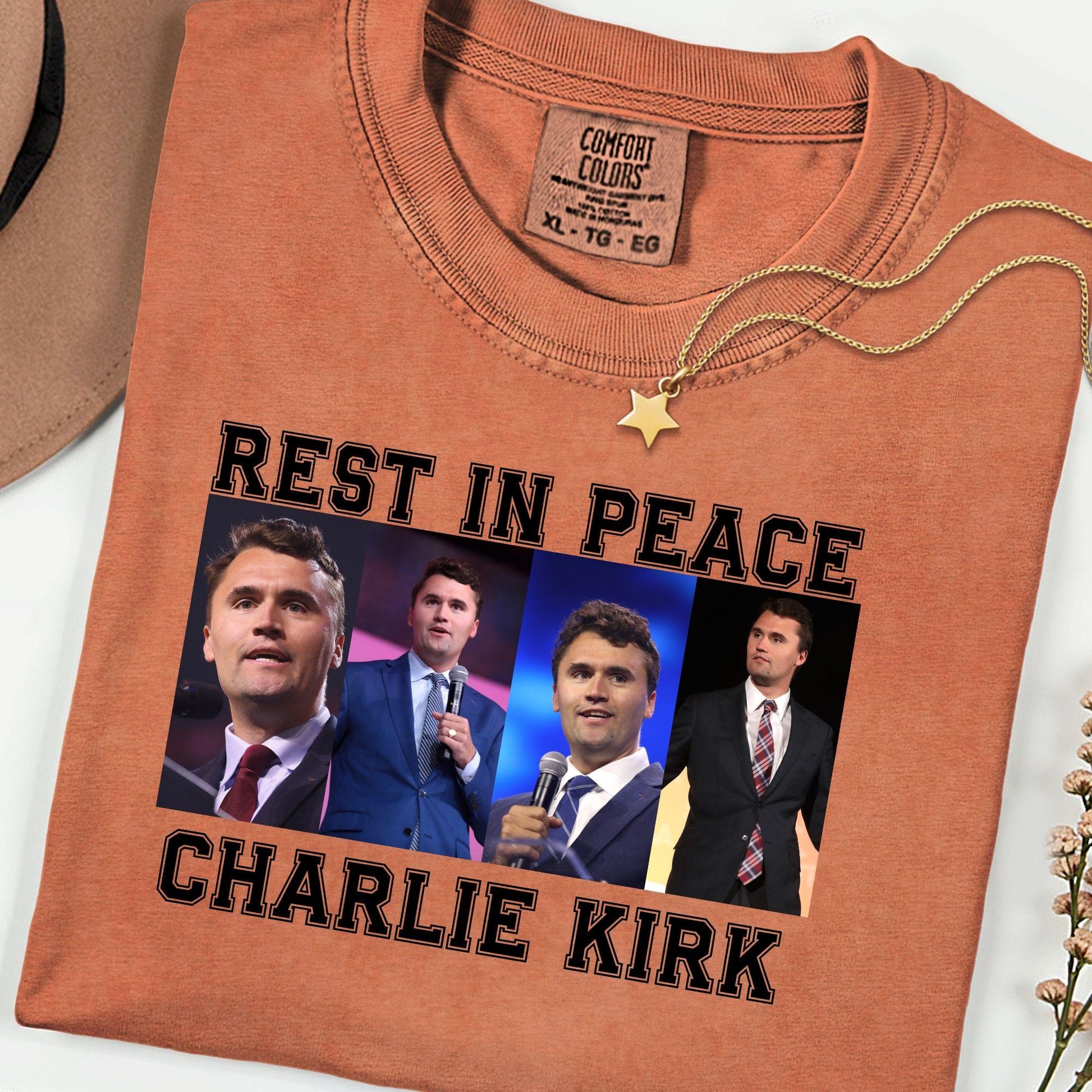 RIP Charlie Kirk Comfort Colors® Shirt: Memorial Activist Shirt, Activist Attack Tee, Justice For Charlie, Human Rights