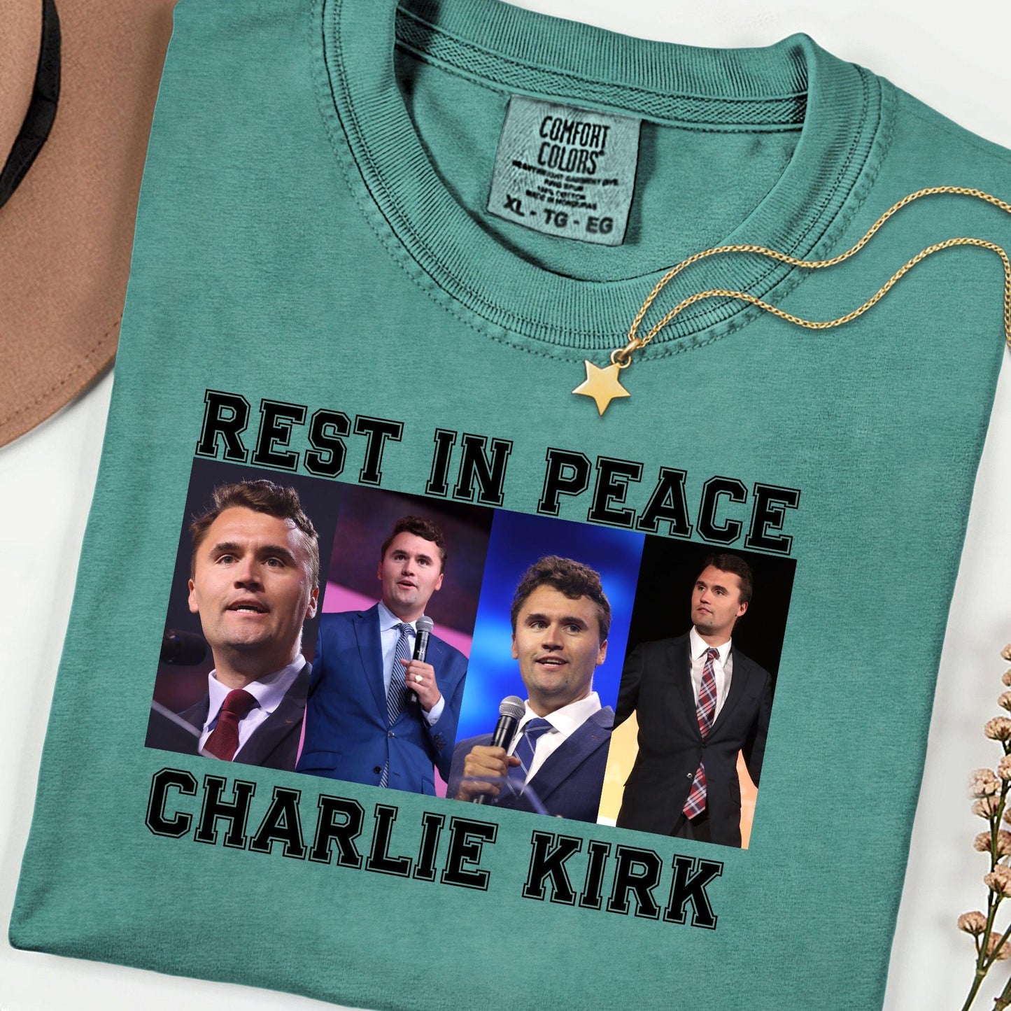RIP Charlie Kirk Comfort Colors® Shirt: Memorial Activist Shirt, Activist Attack Tee, Justice For Charlie, Human Rights