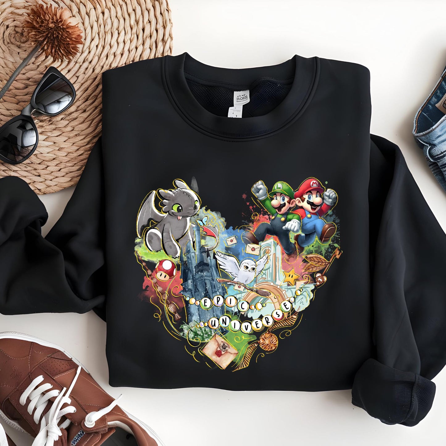 Epic Universe Sweatshirt, Mario Sweatshirt, Family Universe Park Trip 2026 Hoodie, Disney Sweat, Orlando Park Outfit, Disney Sweatshirt