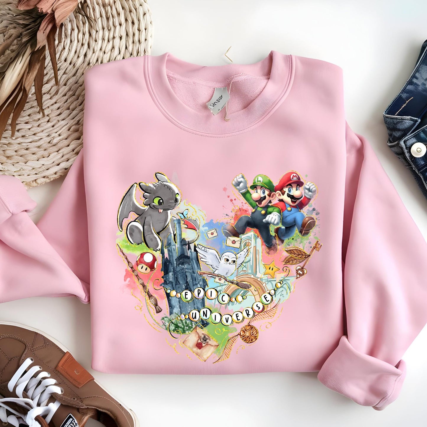 Epic Universe Sweatshirt, Mario Sweatshirt, Family Universe Park Trip 2026 Hoodie, Disney Sweat, Orlando Park Outfit, Disney Sweatshirt