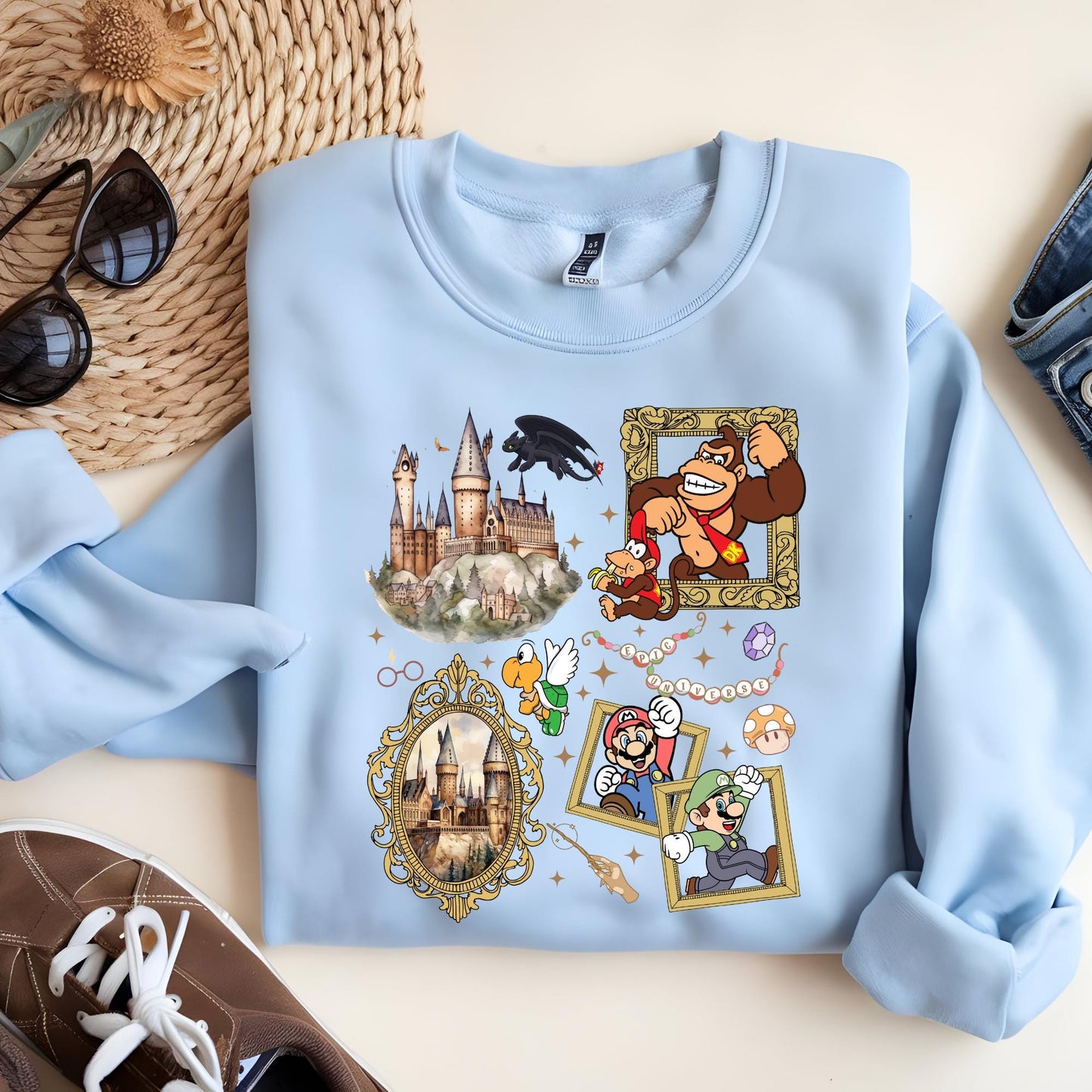 Epic Universe Sweatshirt, Super Mario Sweatshirt, Orlando Park Epic Universe 2026 Shirts, Disney Group Hoodie, Disney Sweatshirt