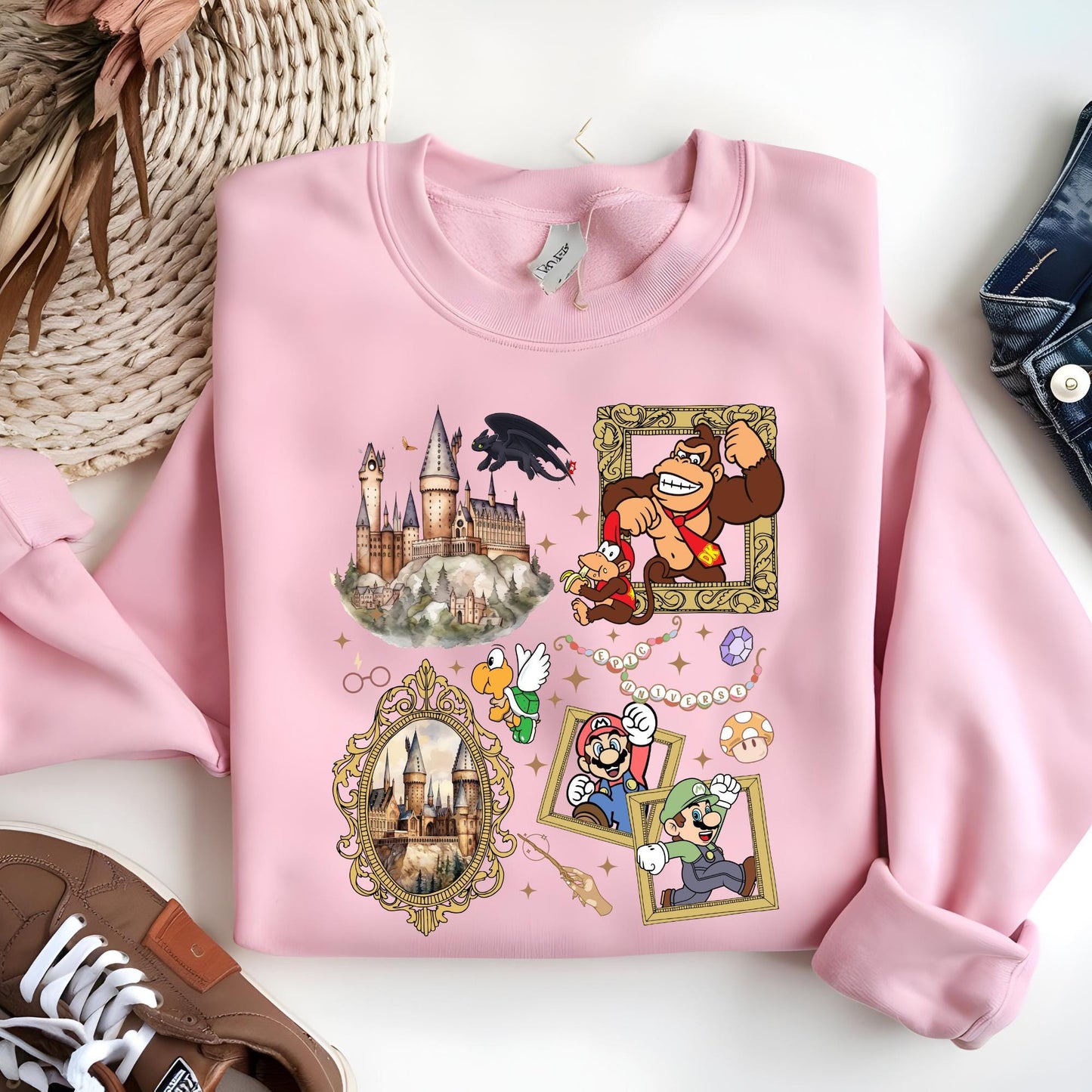 Epic Universe Sweatshirt, Super Mario Sweatshirt, Orlando Park Epic Universe 2026 Shirts, Disney Group Hoodie, Disney Sweatshirt