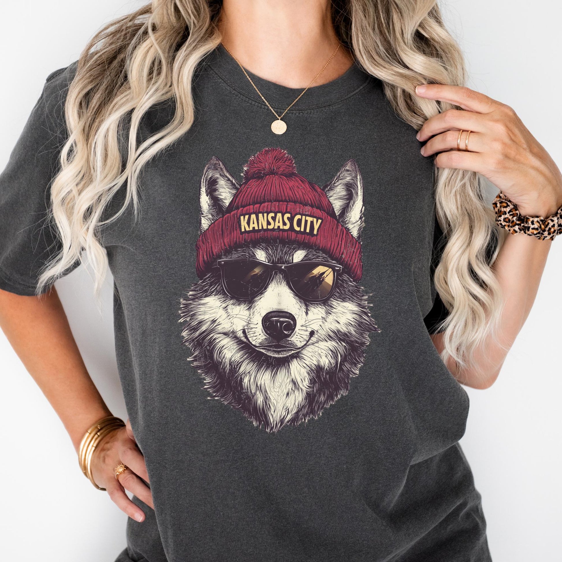 Kansas City Football Mascot Shirt: Comfort Colors Gameday Tee