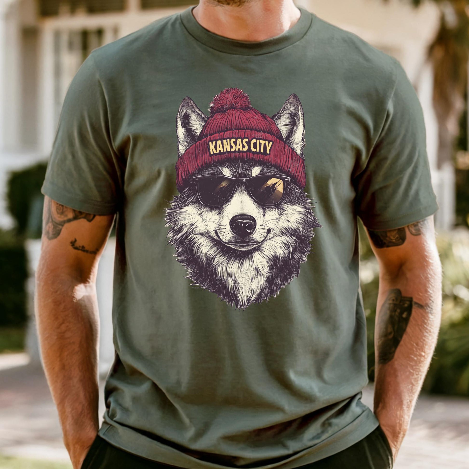 Kansas City Football Mascot Shirt: Comfort Colors Gameday Tee