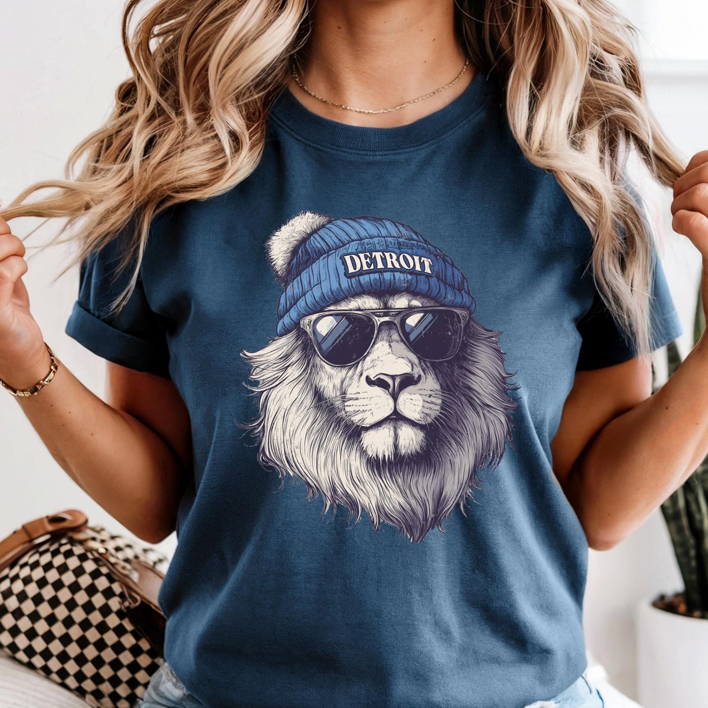 Detroit Football Fan Shirt: Comfort Colors Mascot Tee