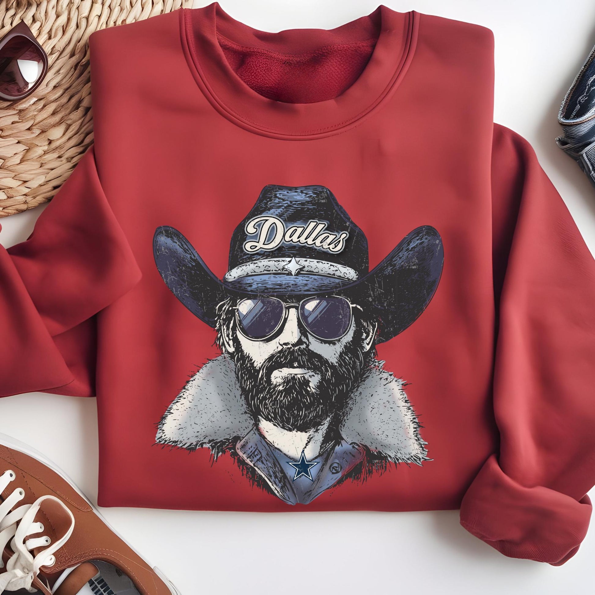 Dallas Football Fan Sweatshirt: Vintage Mascot Hoodie, Gameday Sweater, Sports Fan Sweat
