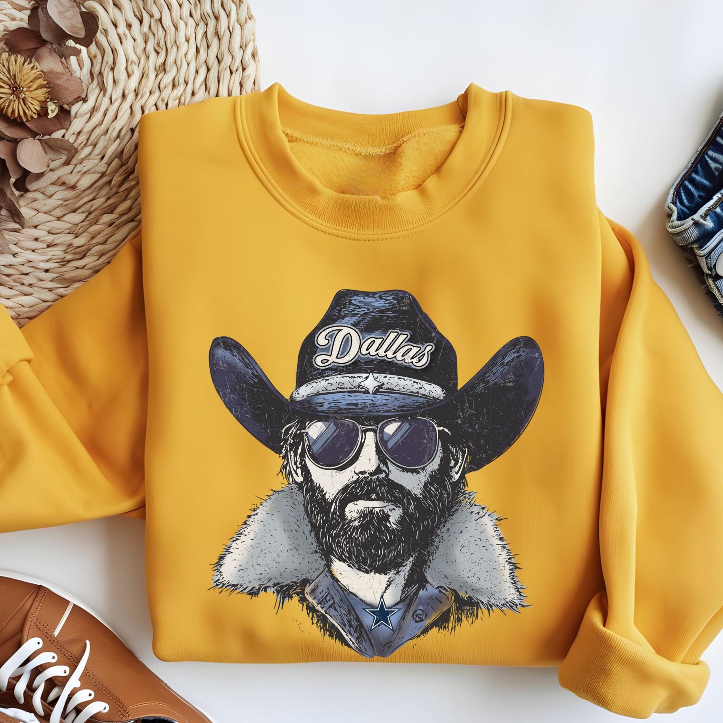 Dallas Football Fan Sweatshirt: Vintage Mascot Hoodie, Gameday Sweater, Sports Fan Sweat