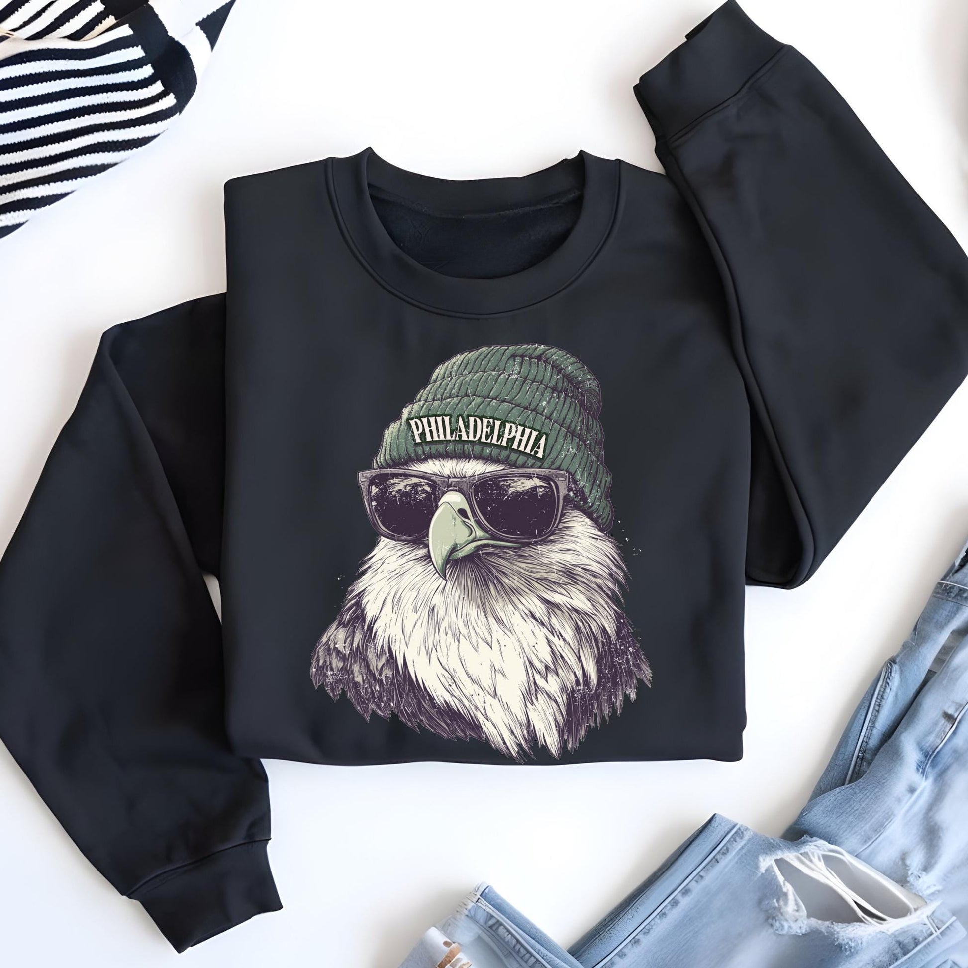Philadelphia Football Fan Sweatshirt: Vintage Mascot Hoodie, Gameday Sweater, Sports Fan Sweat, Philadelphia Retro Sweat