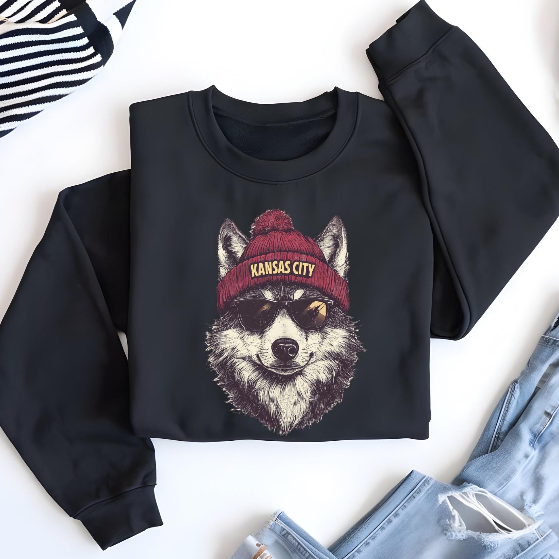 Kansas City Football Vintage Sweatshirt, Kansas City Mascot Hoodie, Gameday Sweatshirt, Kansas City Fan Gifts