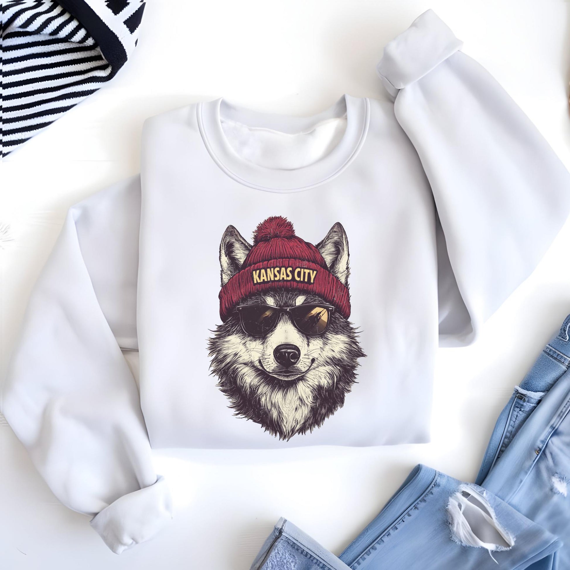 Kansas City Football Vintage Sweatshirt, Kansas City Mascot Hoodie, Gameday Sweatshirt, Kansas City Fan Gifts