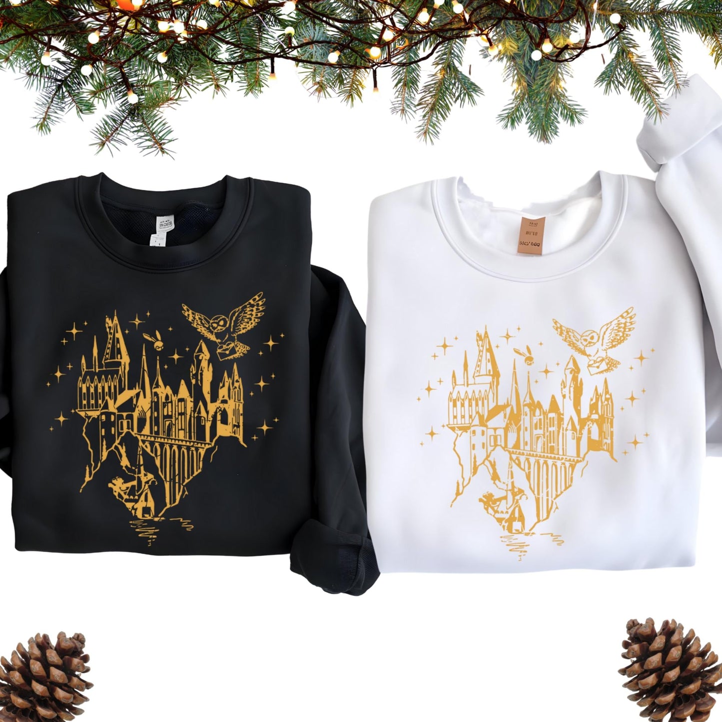 Castle Sweatshirt, Gift for Book Lovers, Magical Wizard Castle Hoodie, Gift for Nerd, Wizard Hoodie, Fantasy Bookish Christmas Gift
