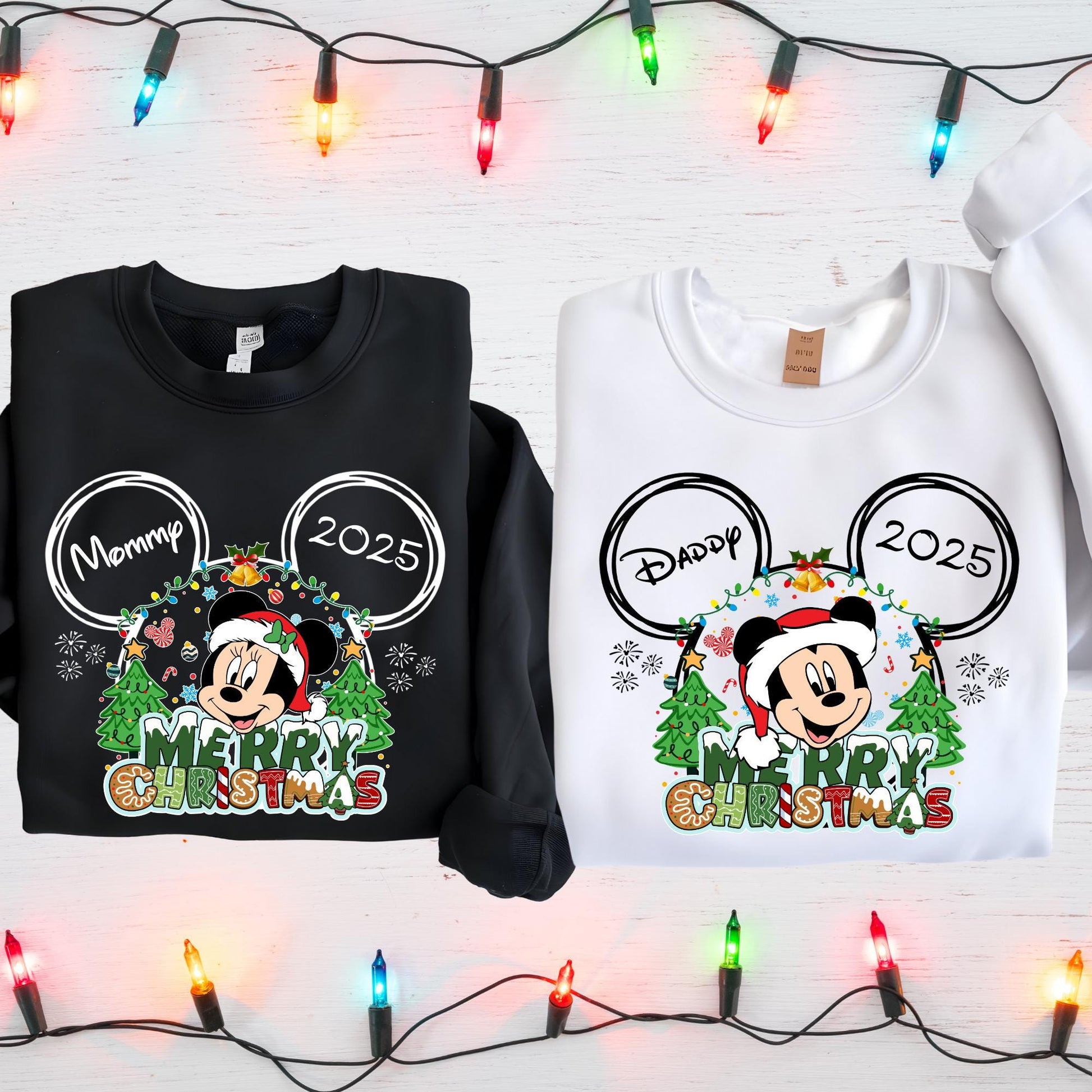 Mickey Christmas Sweatshirt, Custom Disney Family Vacation Xmas Hoodie, Mommy 2025 Xmas Shirt, Mickey Ears Christmas Gift