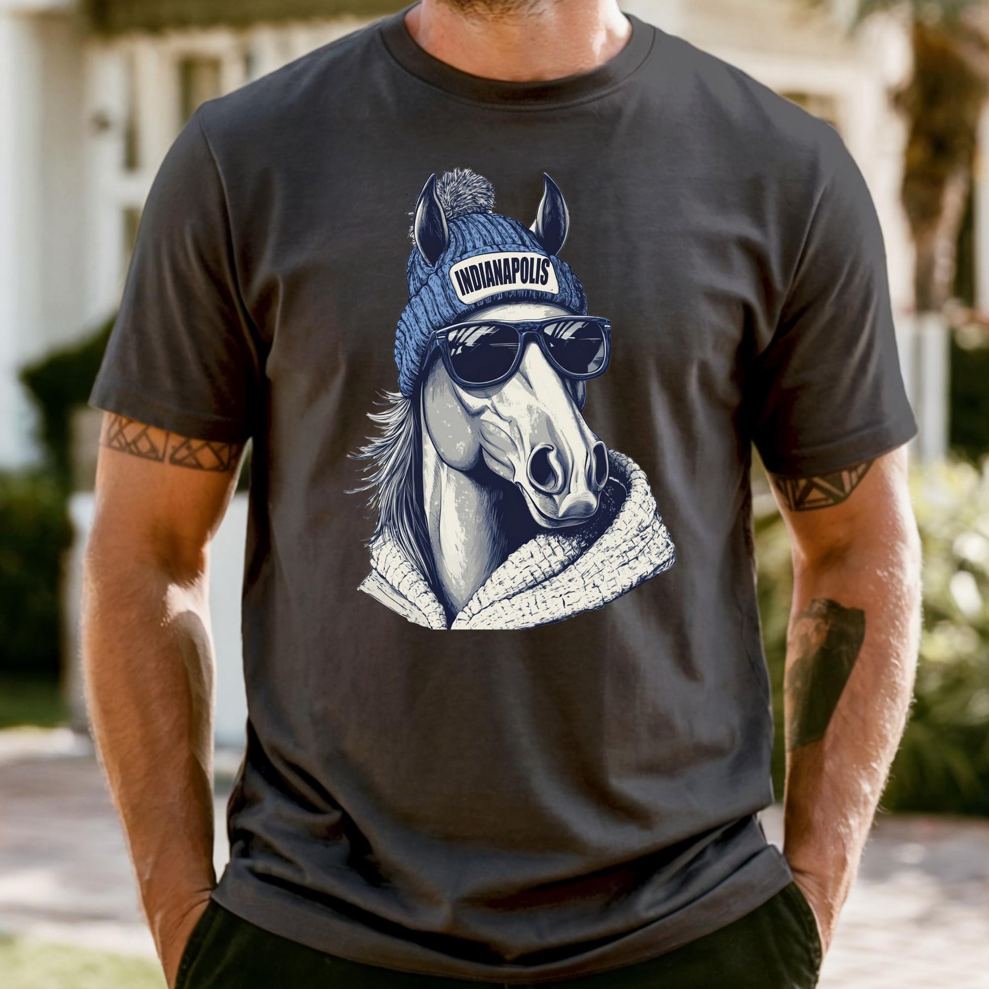Indianapolis Football Mascot Style Comfort Colors® Shirt, Indianapolis Football Shirt, Indianapolis Football T-shirt, Colts Fan Gift