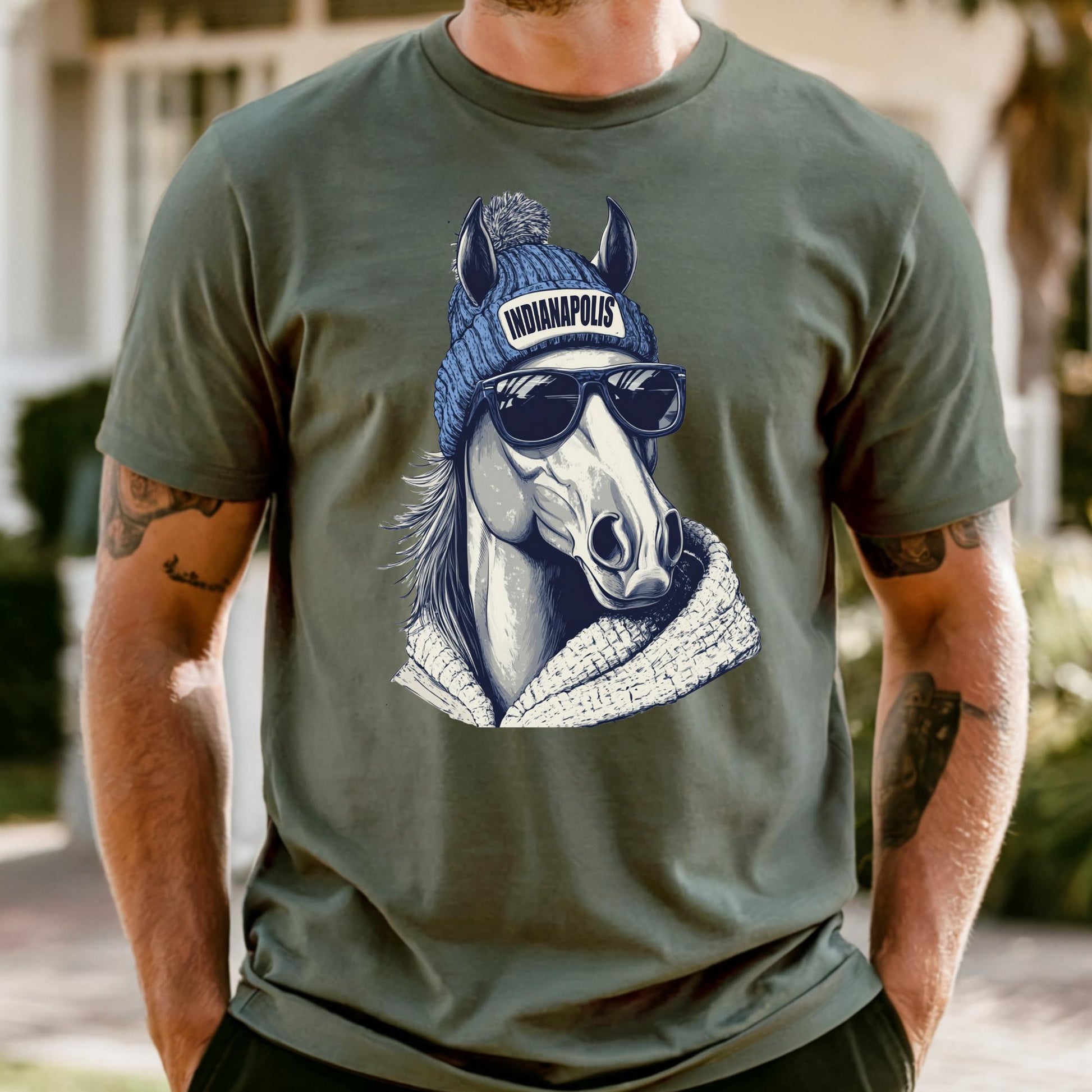 Indianapolis Football Mascot Style Comfort Colors® Shirt, Indianapolis Football Shirt, Indianapolis Football T-shirt, Colts Fan Gift