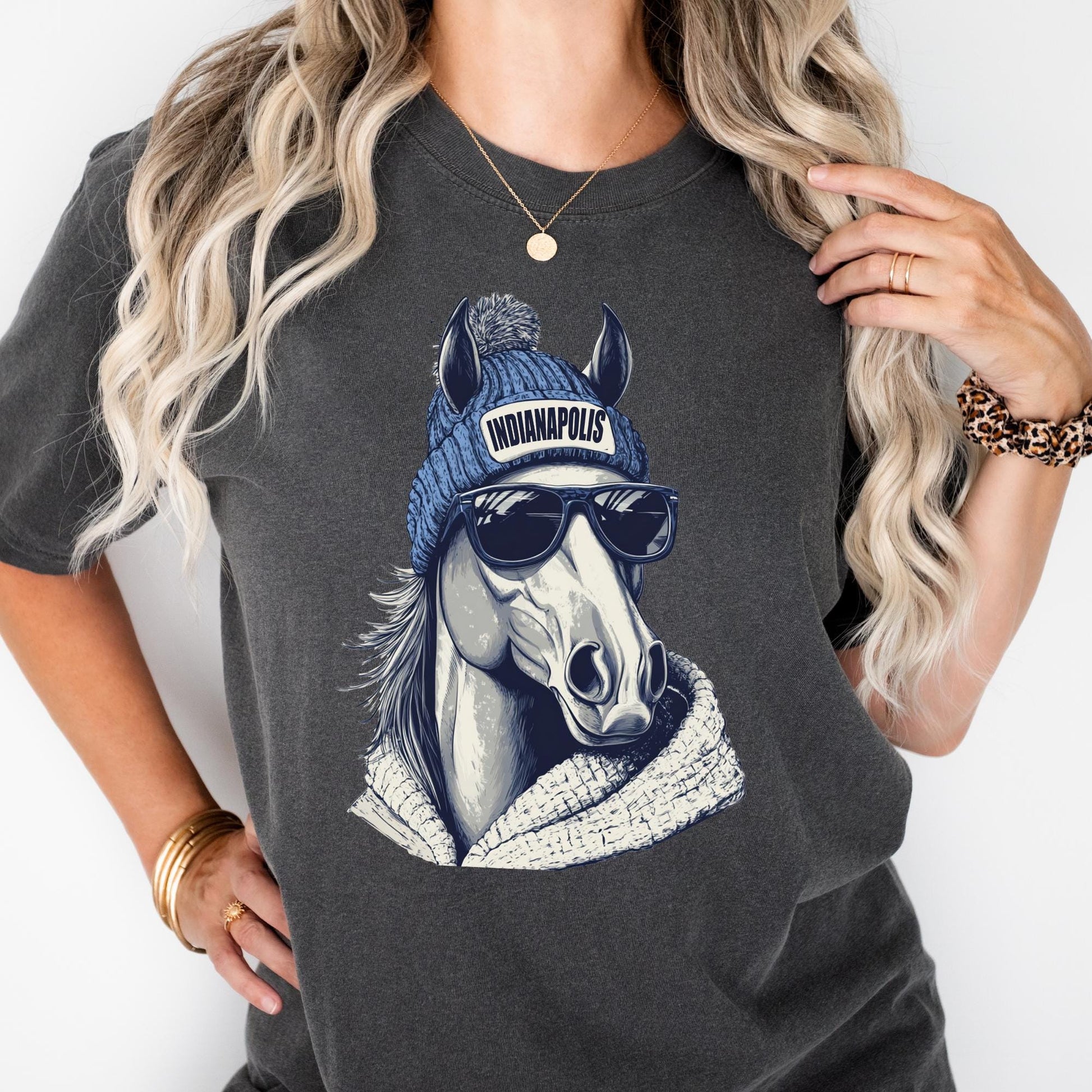 Indianapolis Football Mascot Style Comfort Colors® Shirt, Indianapolis Football Shirt, Indianapolis Football T-shirt, Colts Fan Gift
