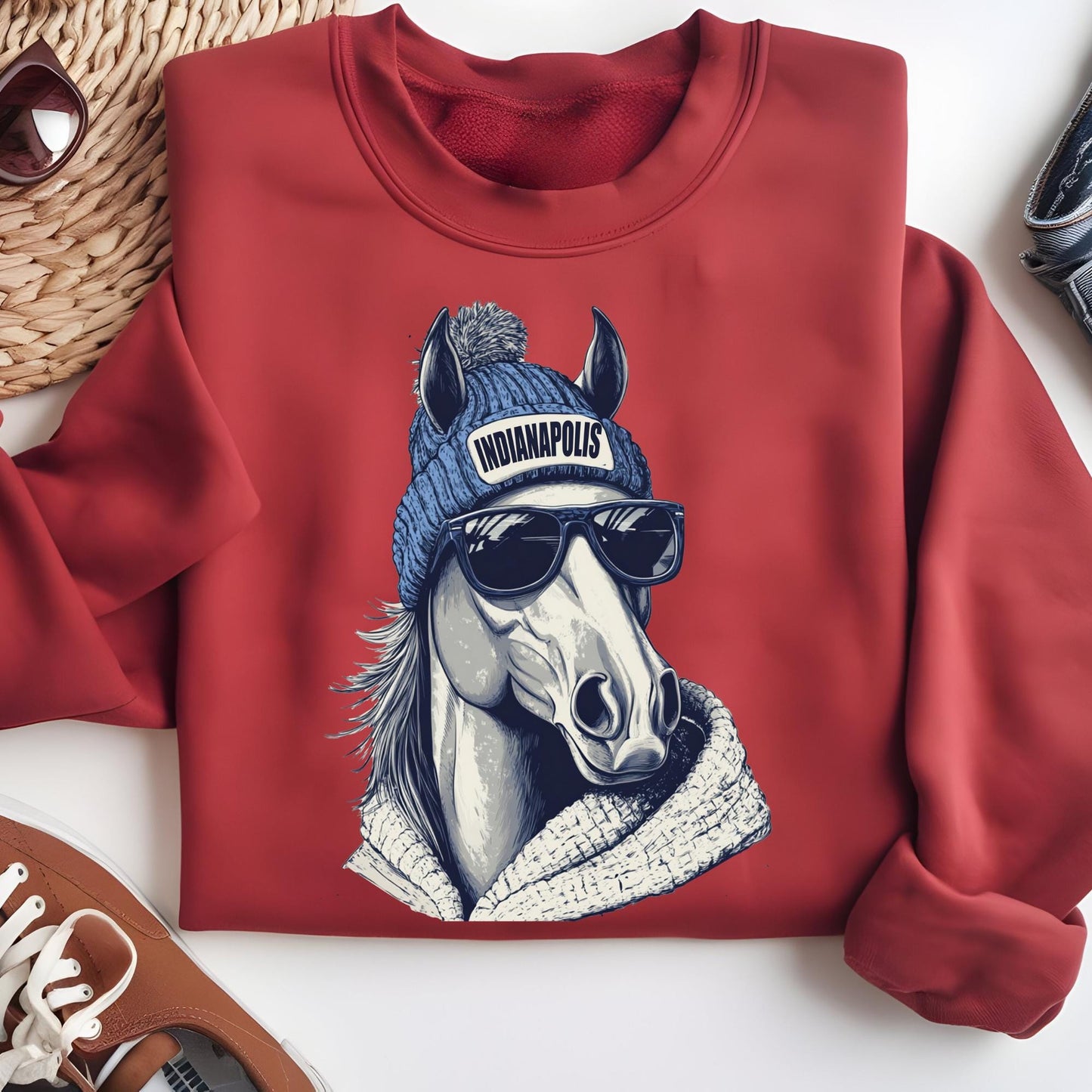 Indianapolis Football Mascot Sweatshirt, Indianapolis Colt Football Hoodie, Retro Indianapolis Football Sweater, Colt Fan Gift Sweat