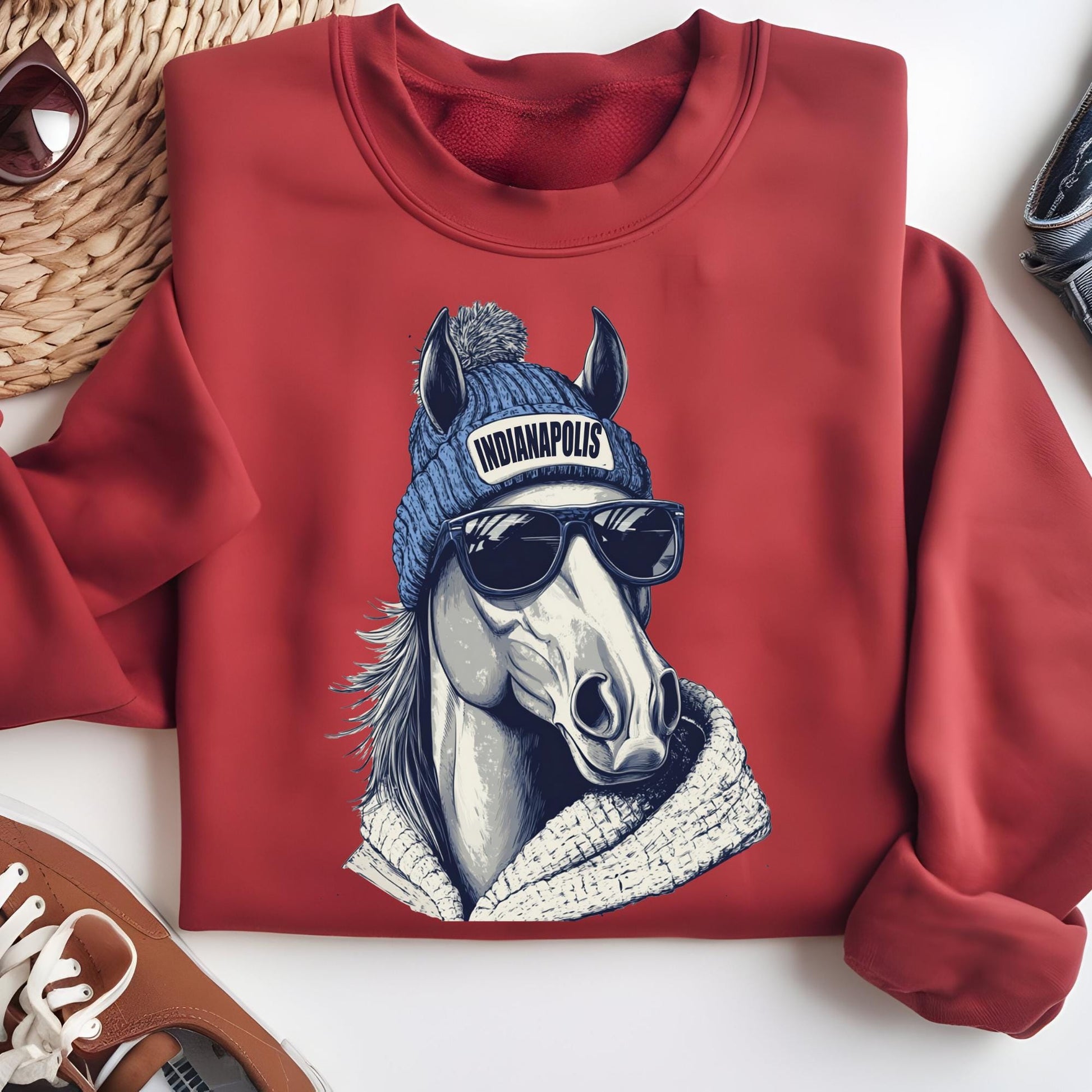 Indianapolis Football Mascot Sweatshirt, Indianapolis Colt Football Hoodie, Retro Indianapolis Football Sweater, Colt Fan Gift Sweat