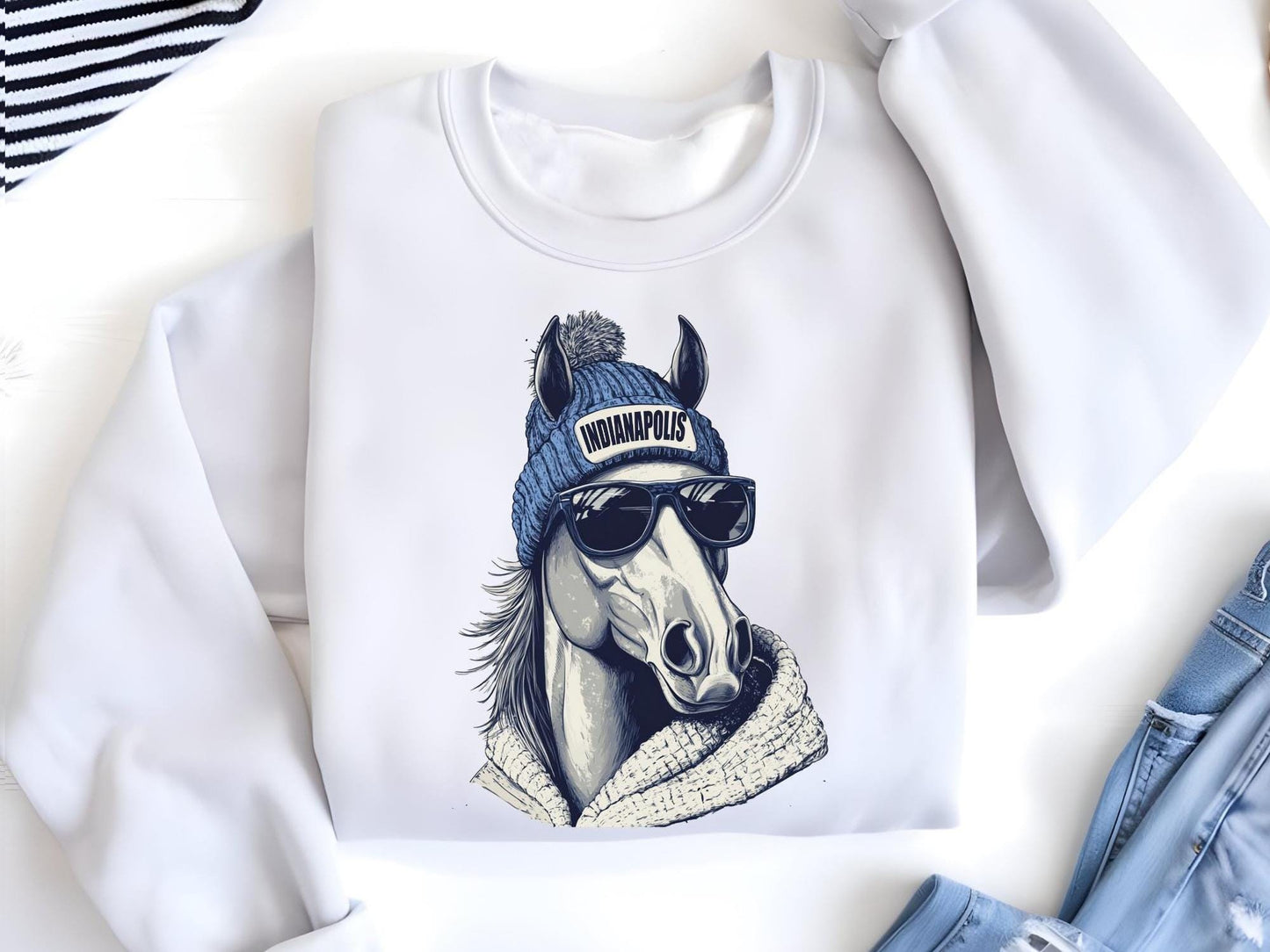Indianapolis Football Mascot Sweatshirt, Indianapolis Colt Football Hoodie, Retro Indianapolis Football Sweater, Colt Fan Gift Sweat
