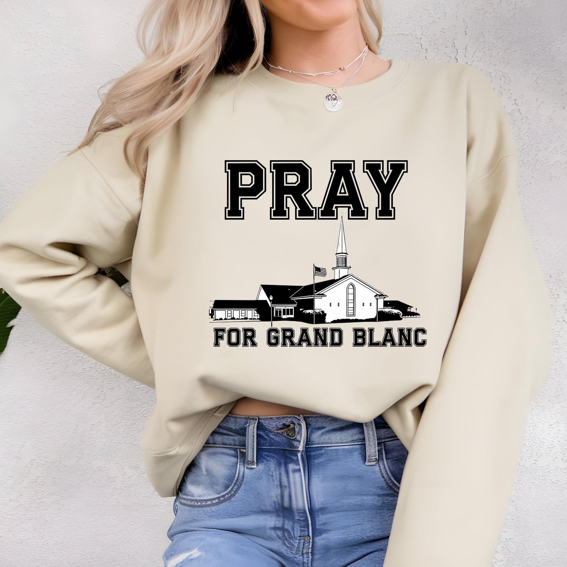 Pray For Grand Blanc Michigan Sweatshirt, Michigan Church T Shirt, Pray For Michigan Shirt, Michigan Shirt, Michigan Church on Fire Shirt
