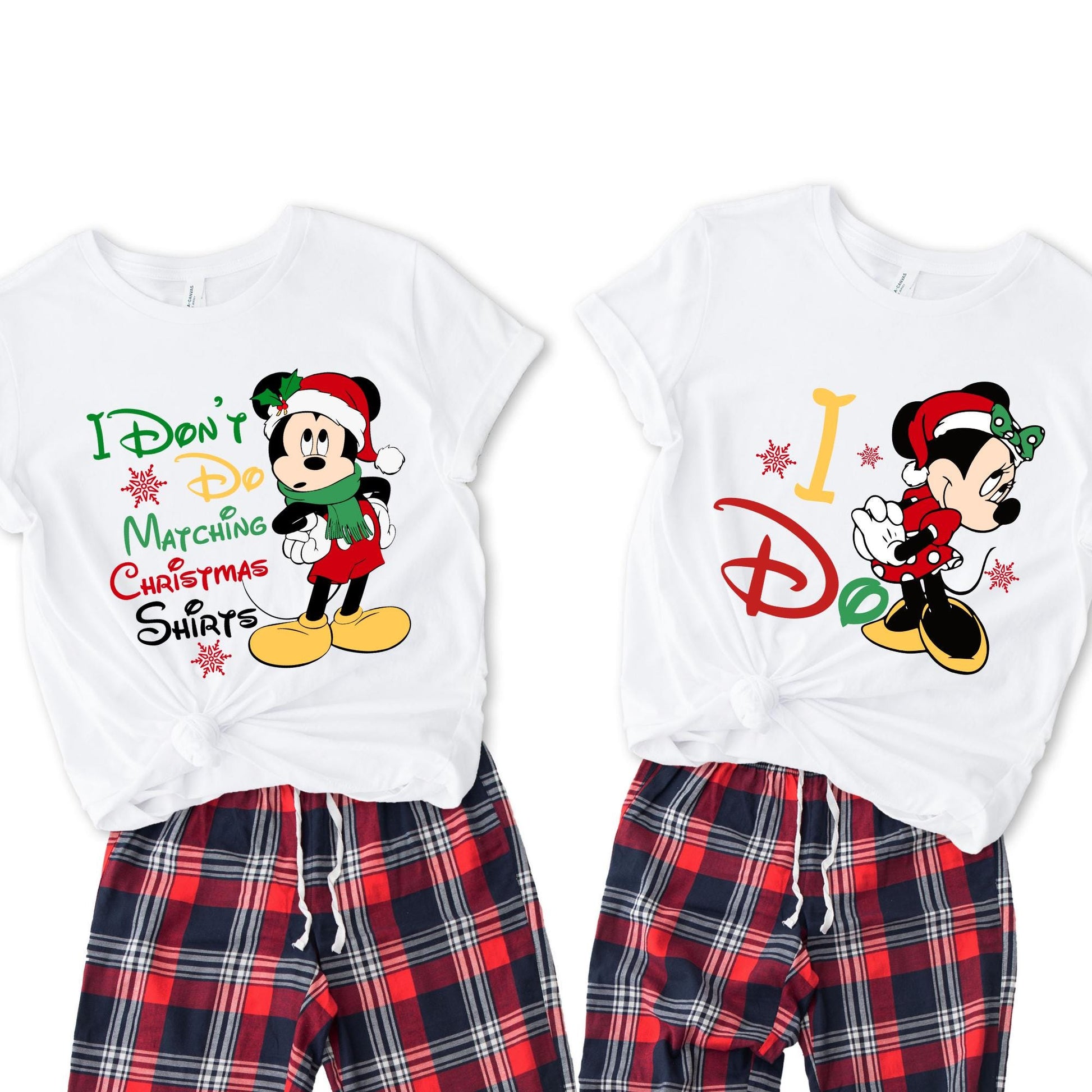 Disney Mickey and Minnie Shirt, Disney Couple Matching T-Shirt, I Don't Do Matching Christmas Shirts, Disney Family Tee, Christmas Gift