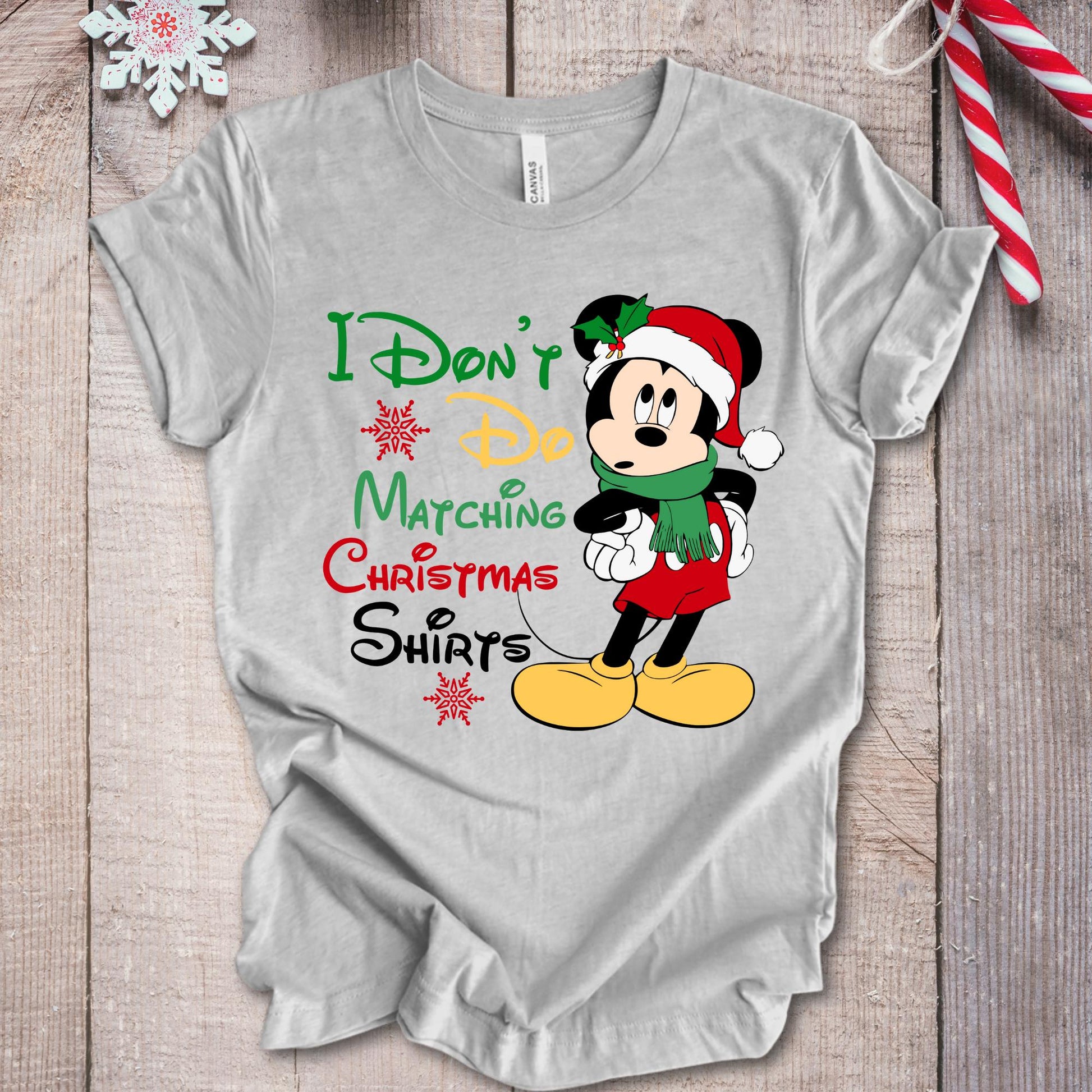 Disney Mickey and Minnie Shirt, Disney Couple Matching T-Shirt, I Don't Do Matching Christmas Shirts, Disney Family Tee, Christmas Gift