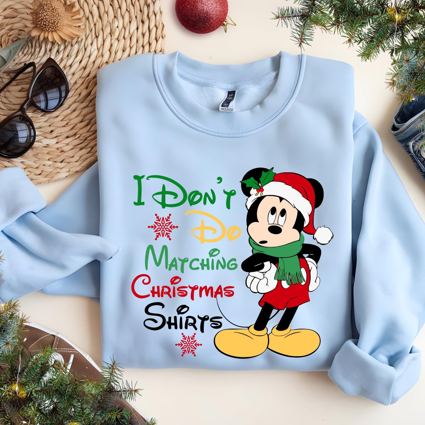 Christmas Matching Sweatshirt: Disney Mickey and Minnie Sweat Gift For Couples, Funny Xmas Outfit