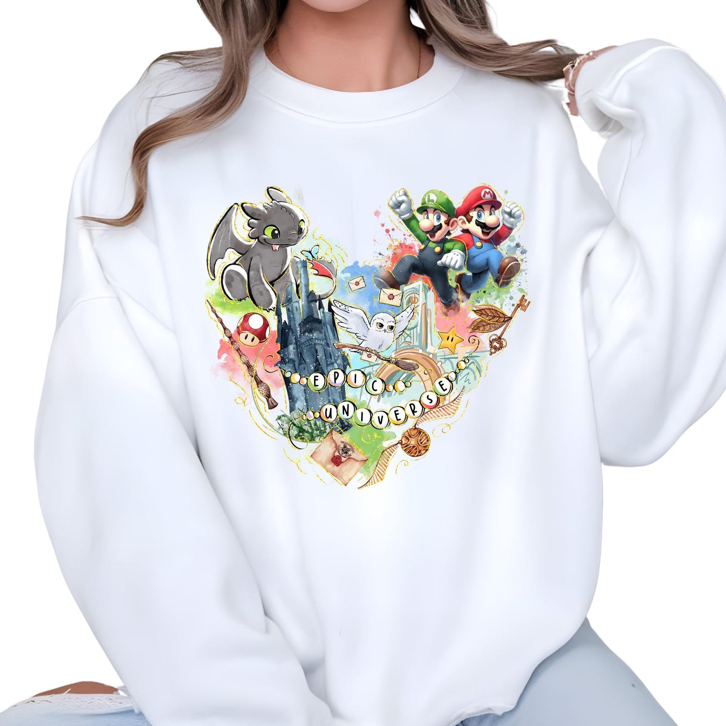 Epic Universe Sweatshirt, Mario Sweatshirt, Family Universe Park Trip 2026 Hoodie, Disney Sweat, Orlando Park Outfit, Disney Sweatshirt