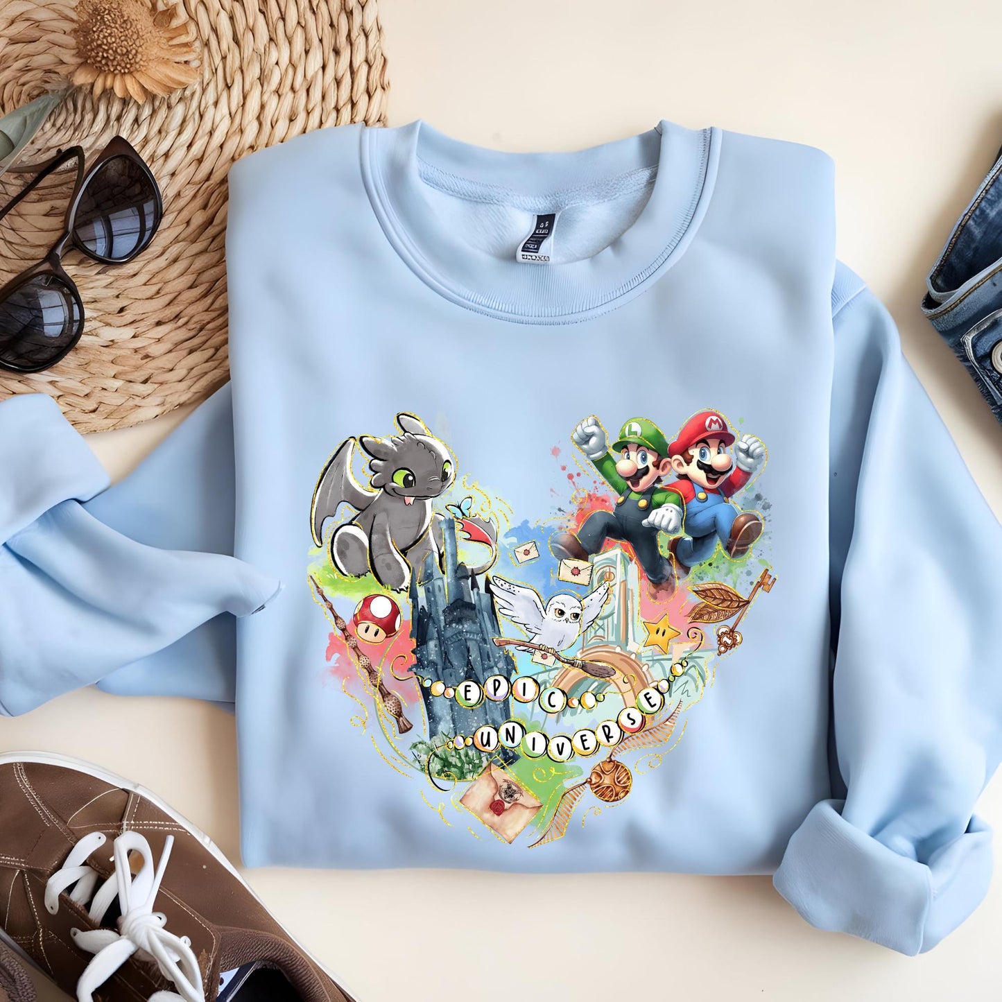 Epic Universe Sweatshirt, Mario Sweatshirt, Family Universe Park Trip 2026 Hoodie, Disney Sweat, Orlando Park Outfit, Disney Sweatshirt