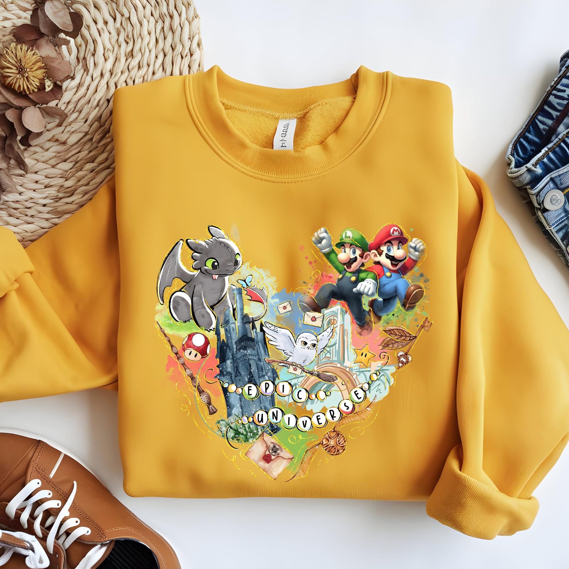 Epic Universe Sweatshirt, Mario Sweatshirt, Family Universe Park Trip 2026 Hoodie, Disney Sweat, Orlando Park Outfit, Disney Sweatshirt