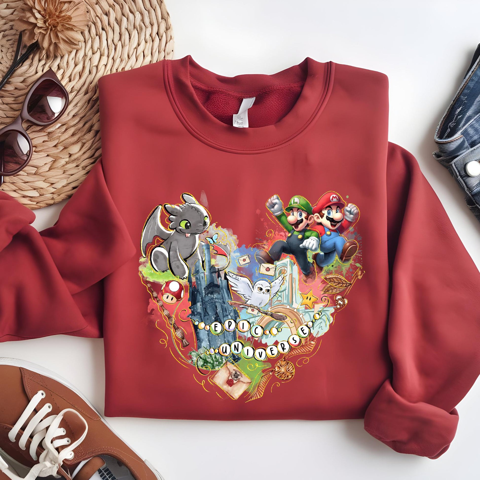 Epic Universe Sweatshirt, Mario Sweatshirt, Family Universe Park Trip 2026 Hoodie, Disney Sweat, Orlando Park Outfit, Disney Sweatshirt