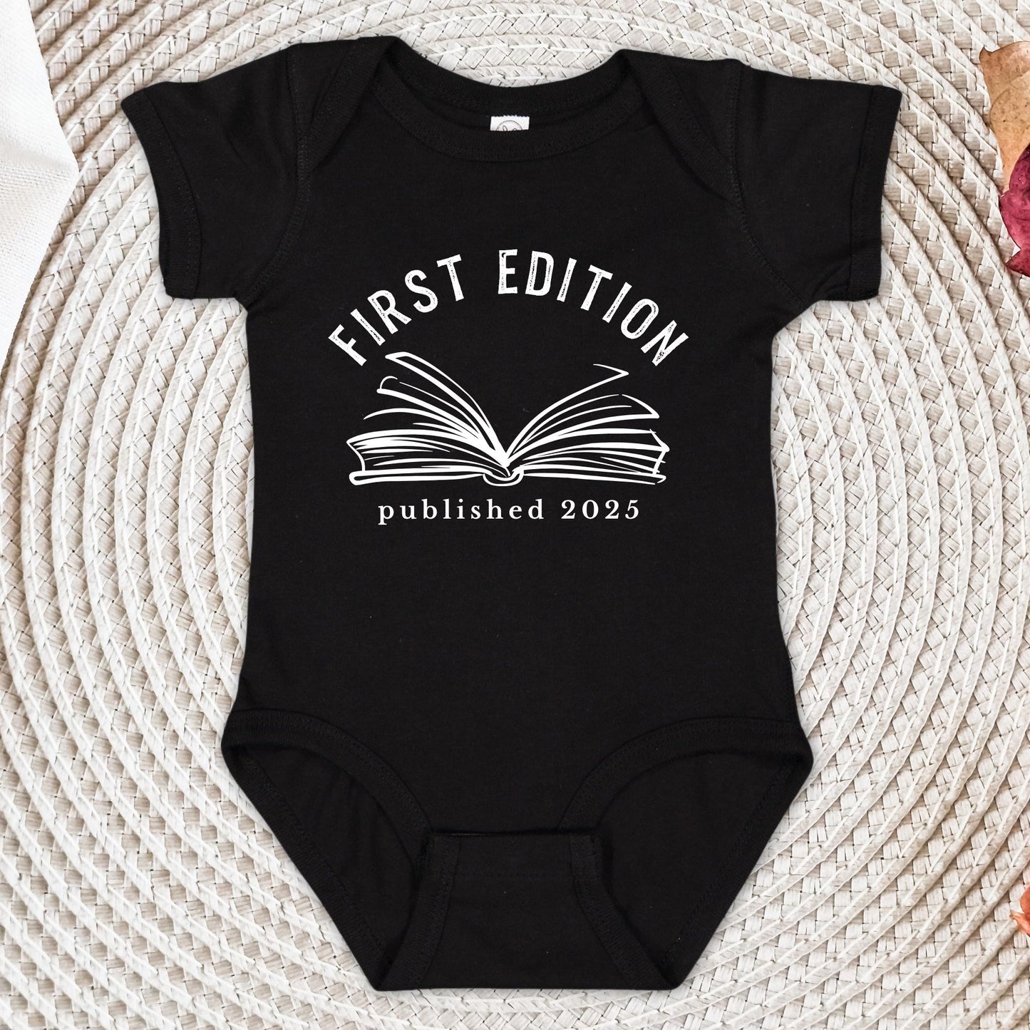 First Edition Baby Bodysuit, Announcement Baby Onesie®, Custom Published Shirt, Baby Shower Gift, Librarian Baby Gift, Christmas Gift