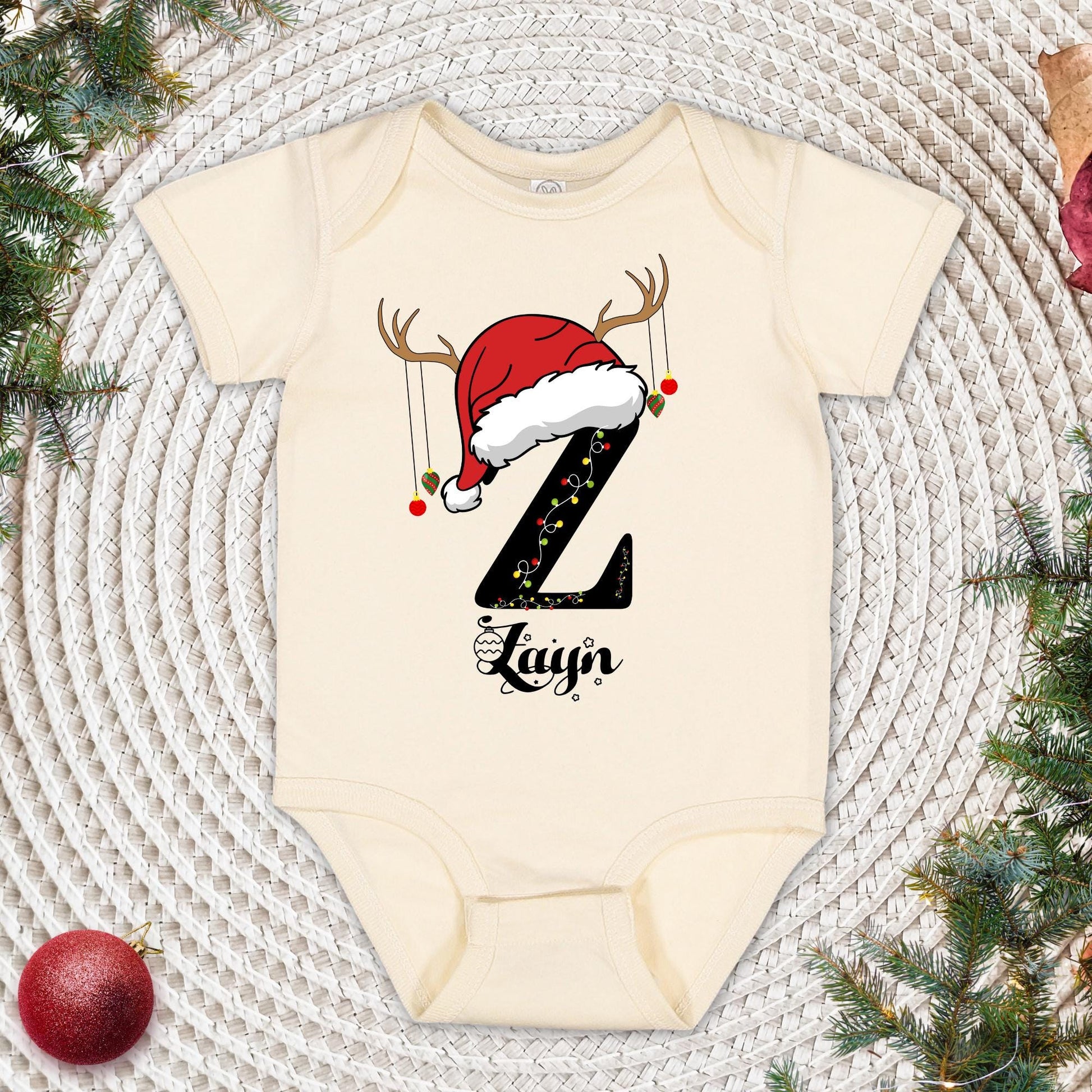 Family Christmas Shirt, Monogrammed Letters Shirt, Christmas Gift, Personalized Xmas Pajamas, Familia Christmas Name Shirts, Xmas Name Tee