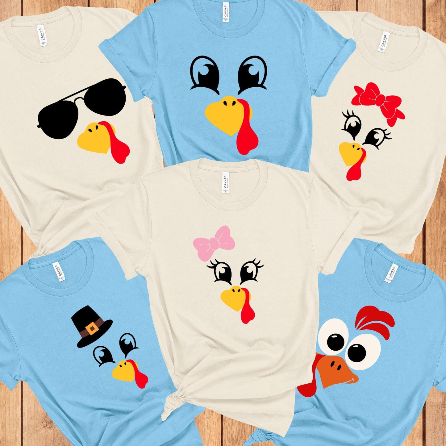 Funny Face Turkey Shirts, Thanksgiving Group Shirts, Fall Family Shirts, Cute Turkey Shirt