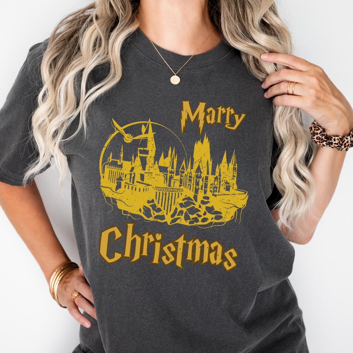 Comfort Colors Wizard Castle Shirt, Merry Christmas Shirt, Magic Shirt, Magic Lover T-Shirt