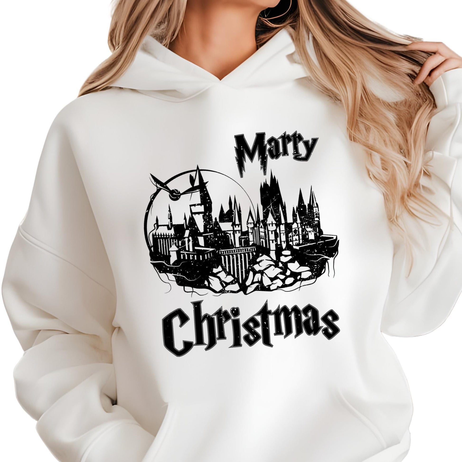 Wizard Castle Sweatshirt, Merry Christmas Hoodie