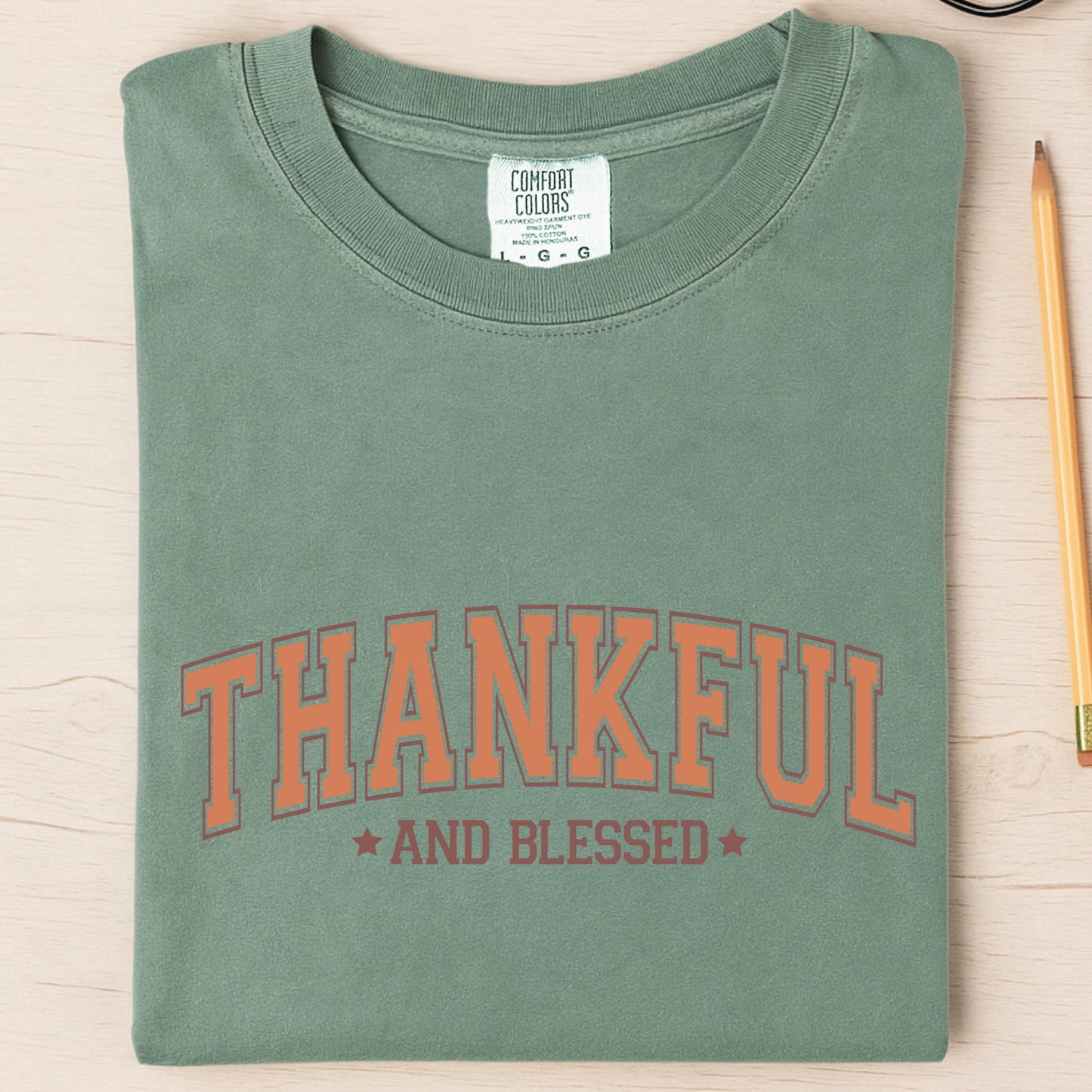 Comfort Colors® Thankful and Blessed Shirt Thanksgiving Gift