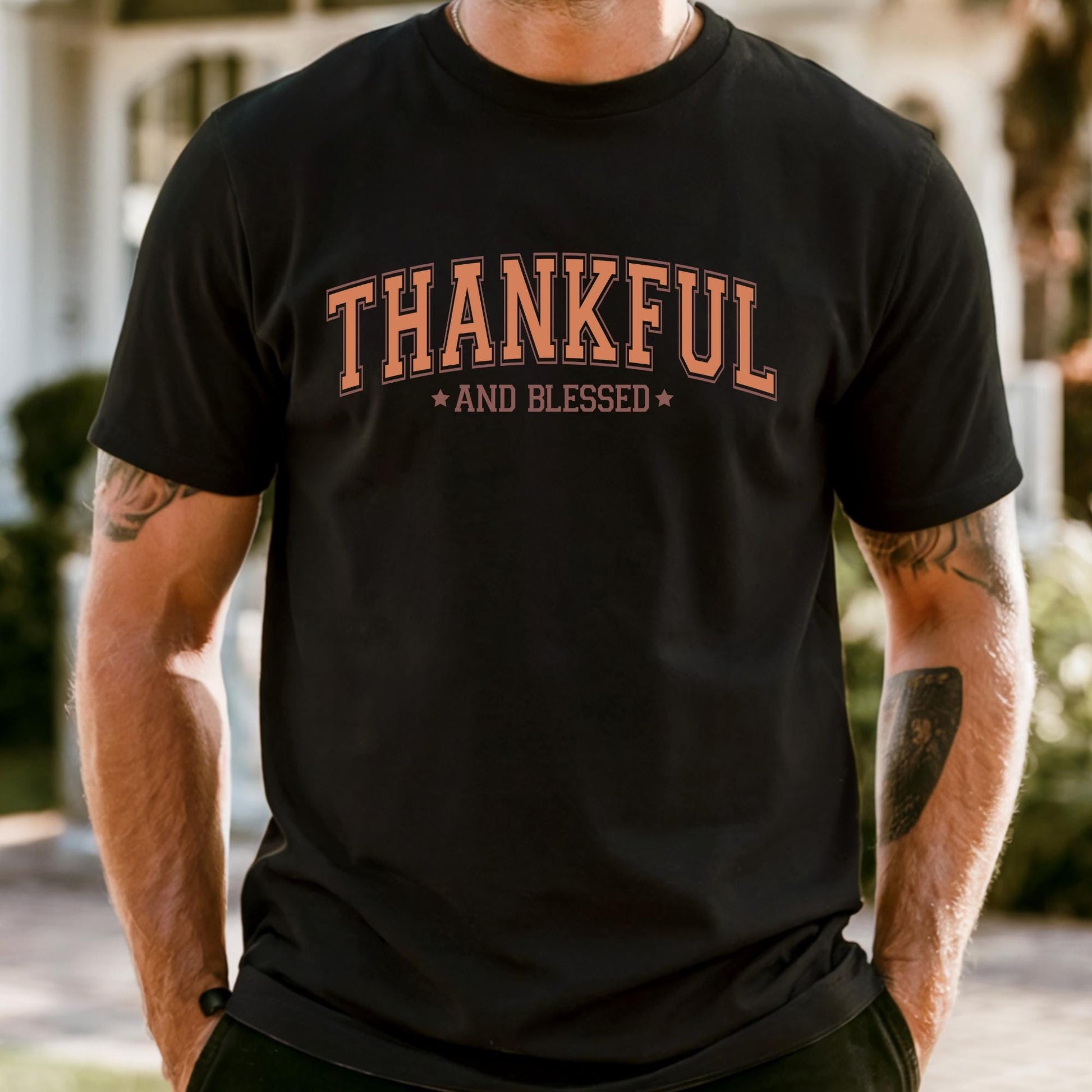 Comfort Colors® Thankful and Blessed Shirt Thanksgiving Gift