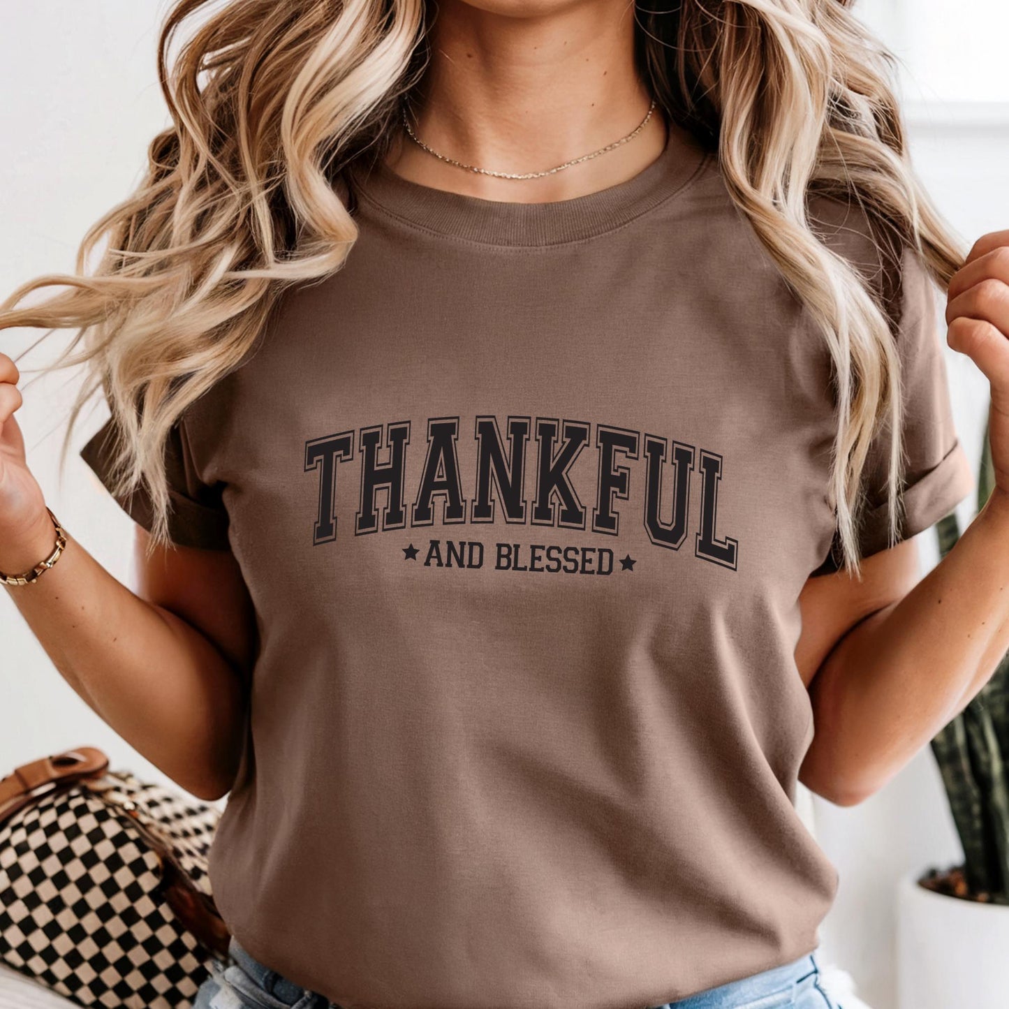 Comfort Colors® Thankful and Blessed Shirt Thanksgiving Gift