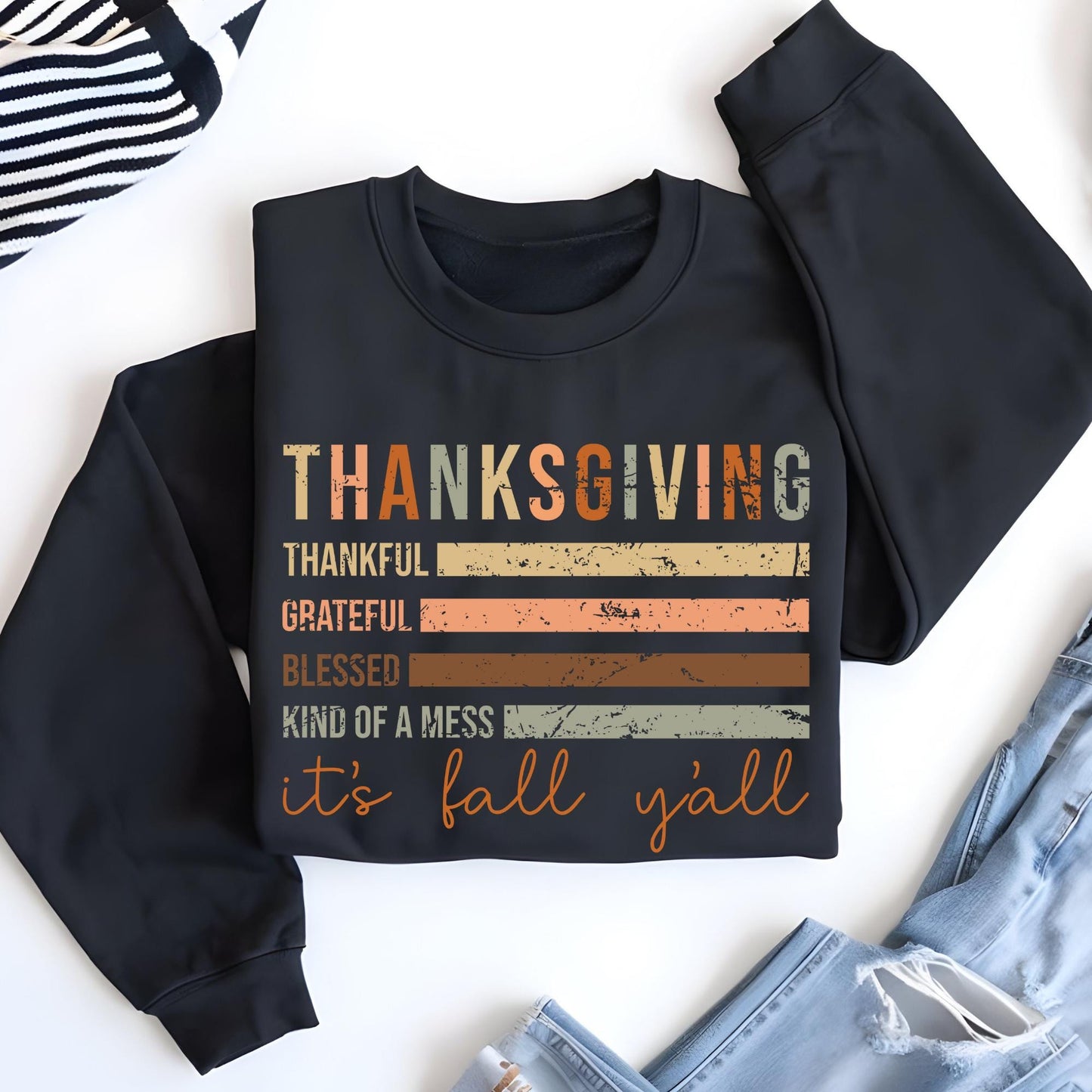 Thanksgiving Sweatshirt, It's Fall Y'all Hoodie, Thankful Sweat