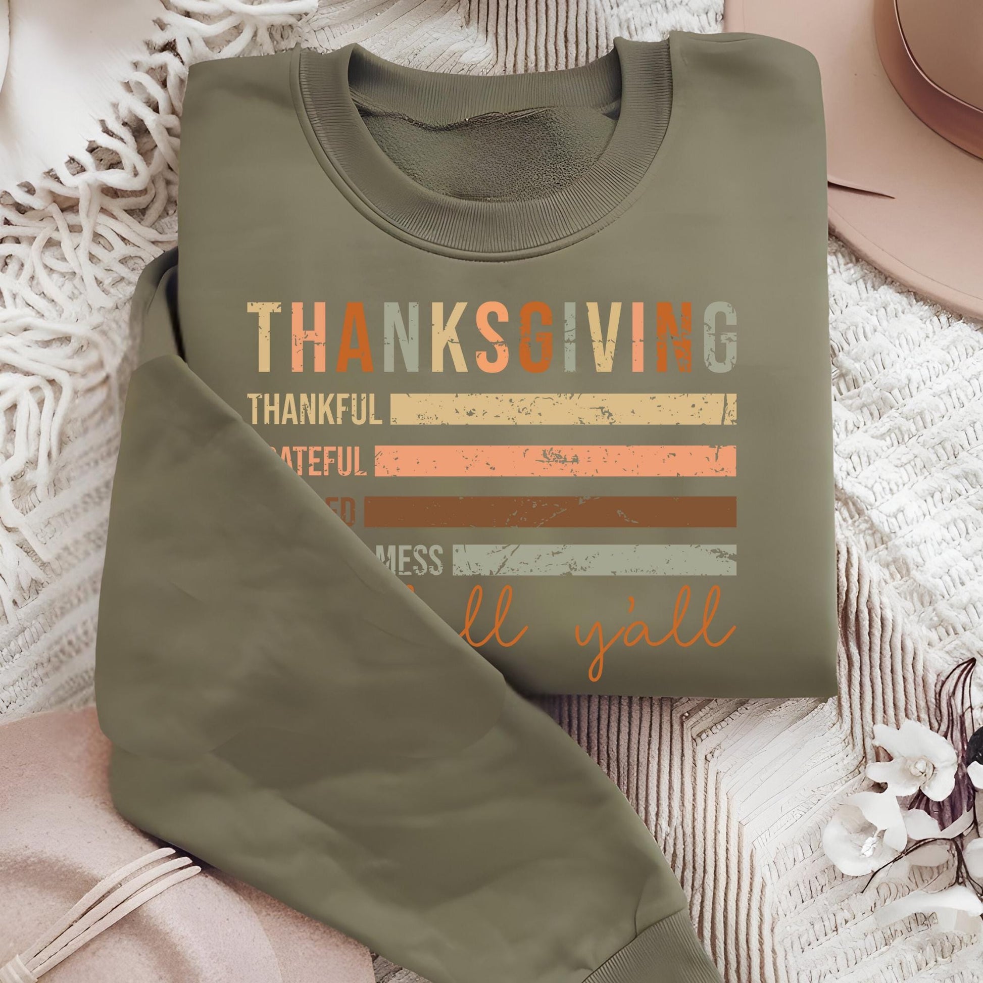 Thanksgiving Sweatshirt, It's Fall Y'all Hoodie, Thankful Sweat