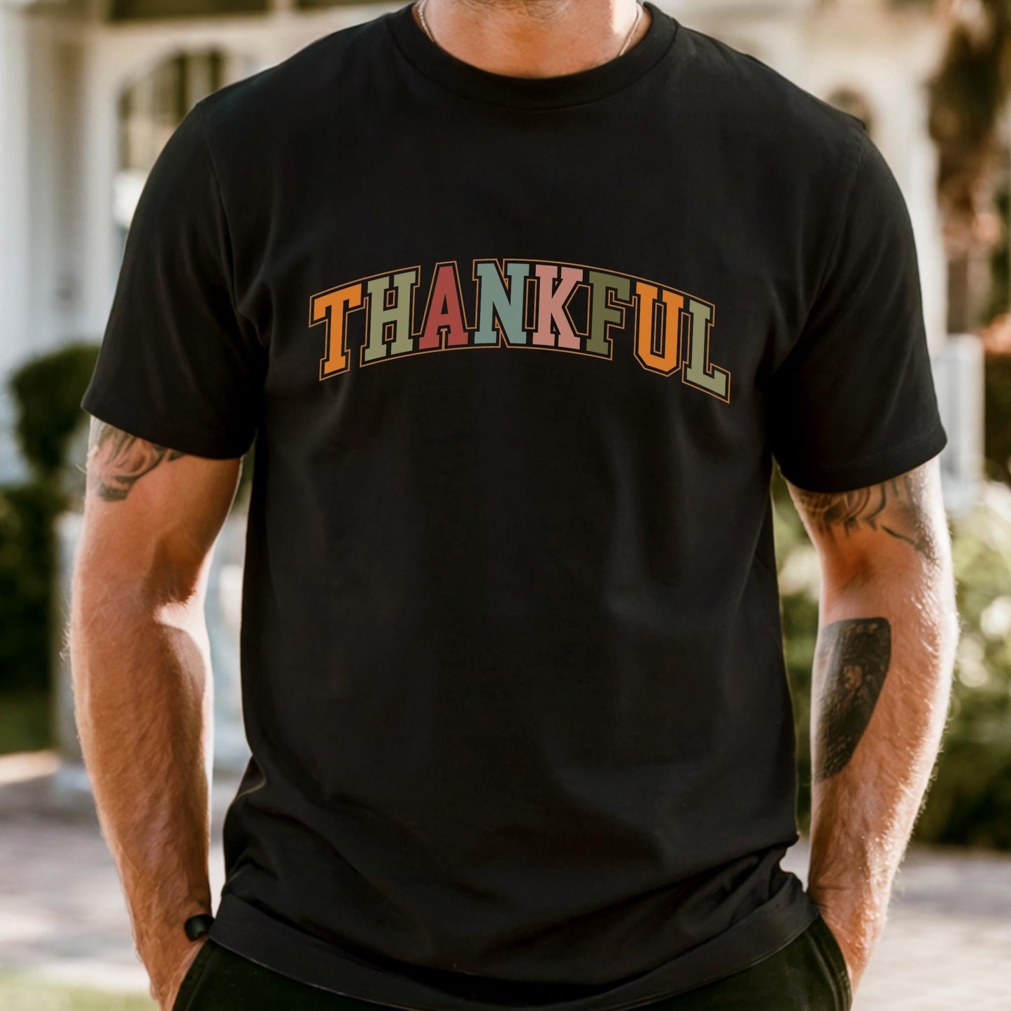 Comfort Colors® Thankful Shirt, Religious Gift Idea, Retro Fall Season, Autumn Tees