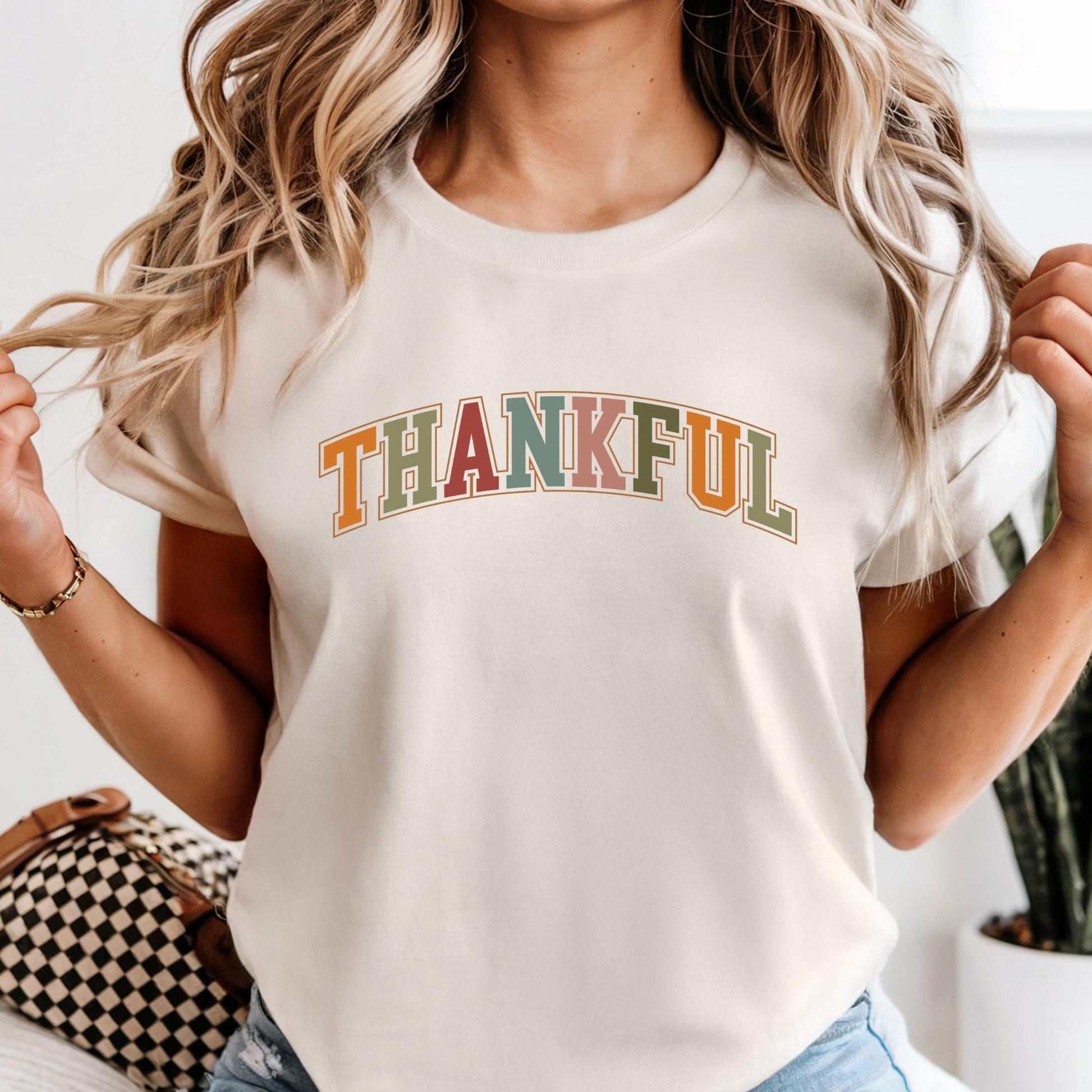 Comfort Colors® Thankful Shirt, Religious Gift Idea, Retro Fall Season, Autumn Tees