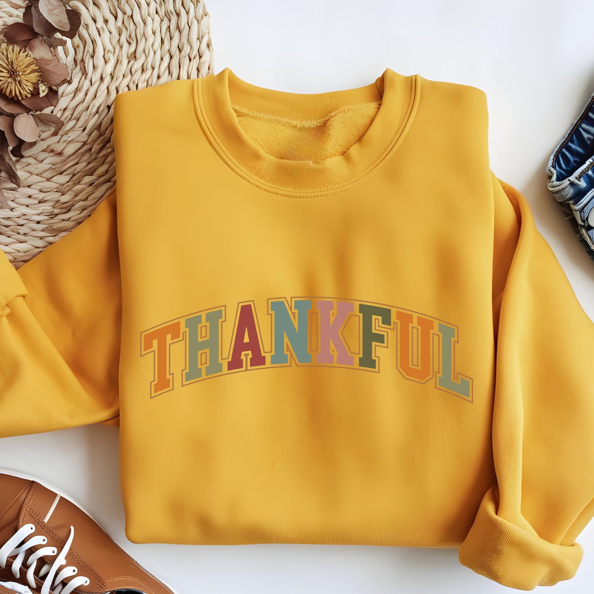 Thankful Sweatshirt, Fall Sweater, Thanksgiving Outfit, Faith Autumn Shirt