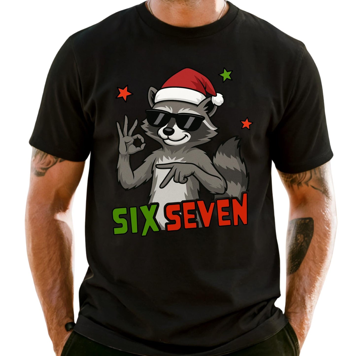 Comfort Colors® Six Seven Christmas Shirt 6 7 Meme Raccoon Tee