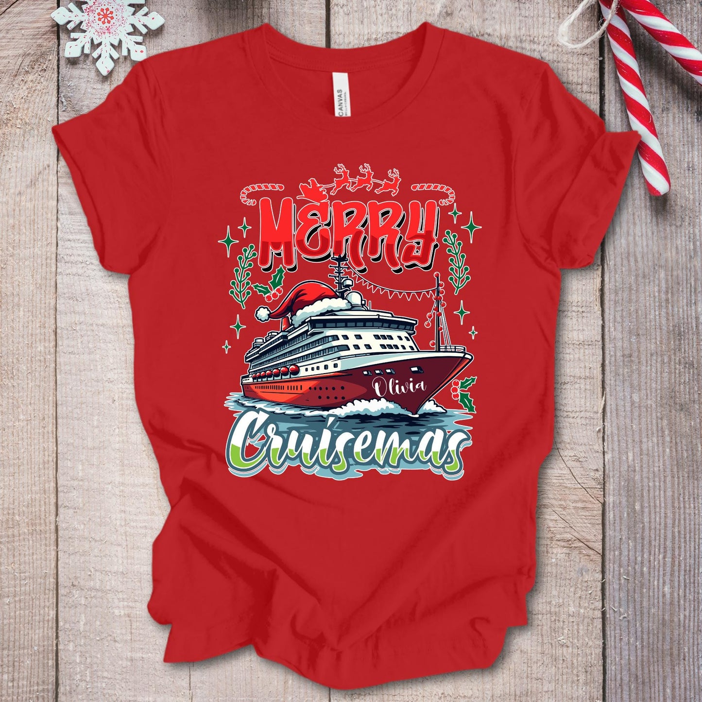 Personalized Merry Cruisemas Shirt Xmas Family Vacation Tee