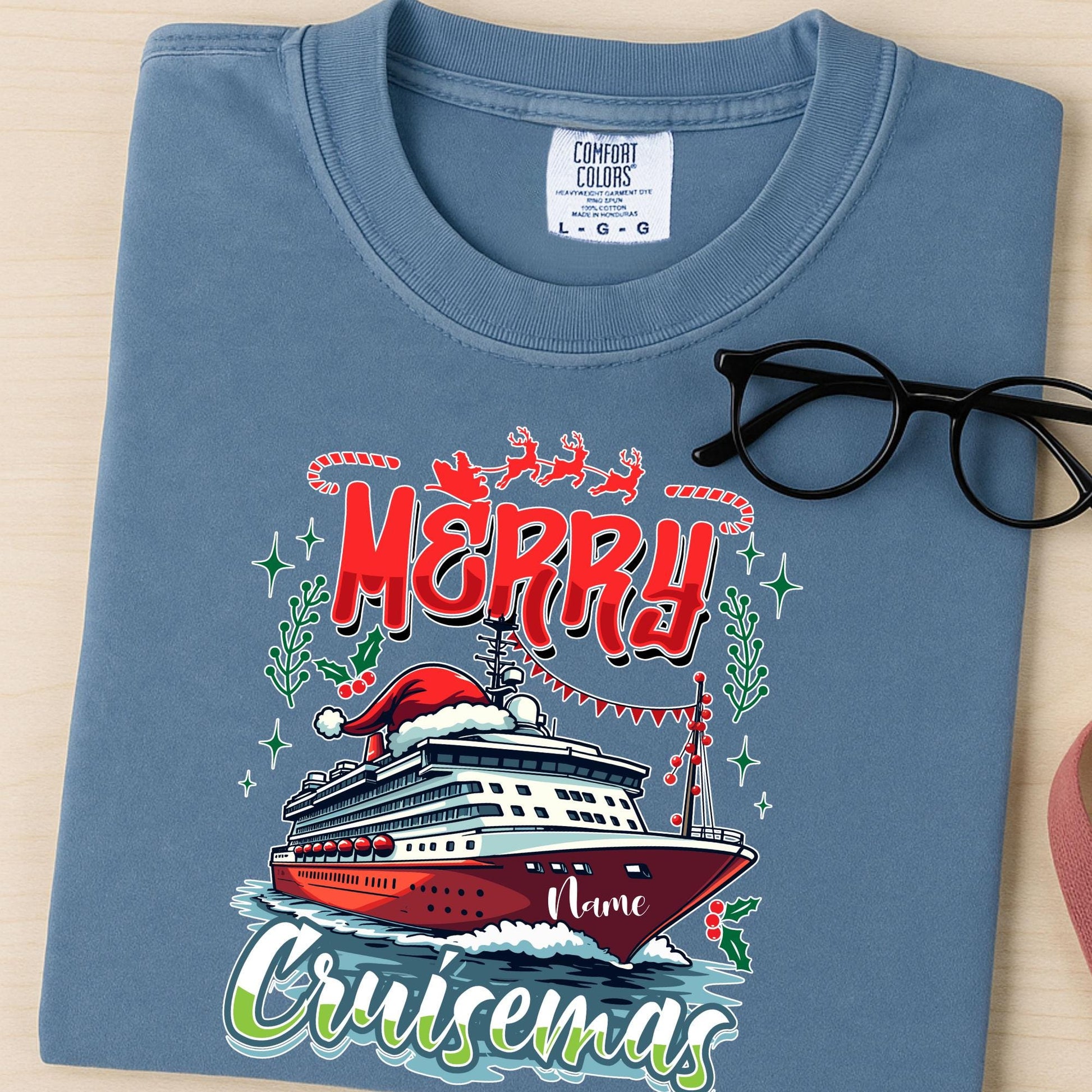 Comfort Colors® Merry Cruisemas Shirt Custom Family Vacation Tee