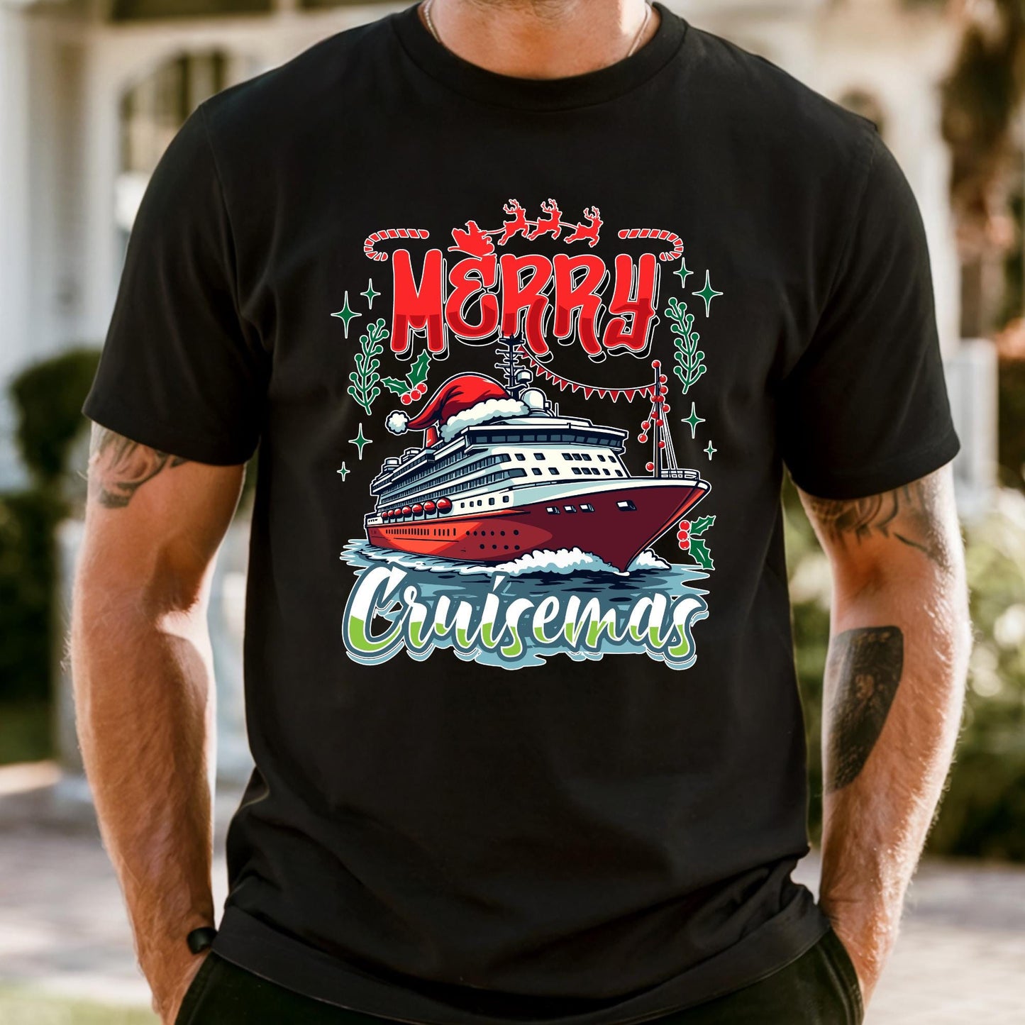 Comfort Colors® Merry Cruisemas Shirt Custom Family Vacation Tee