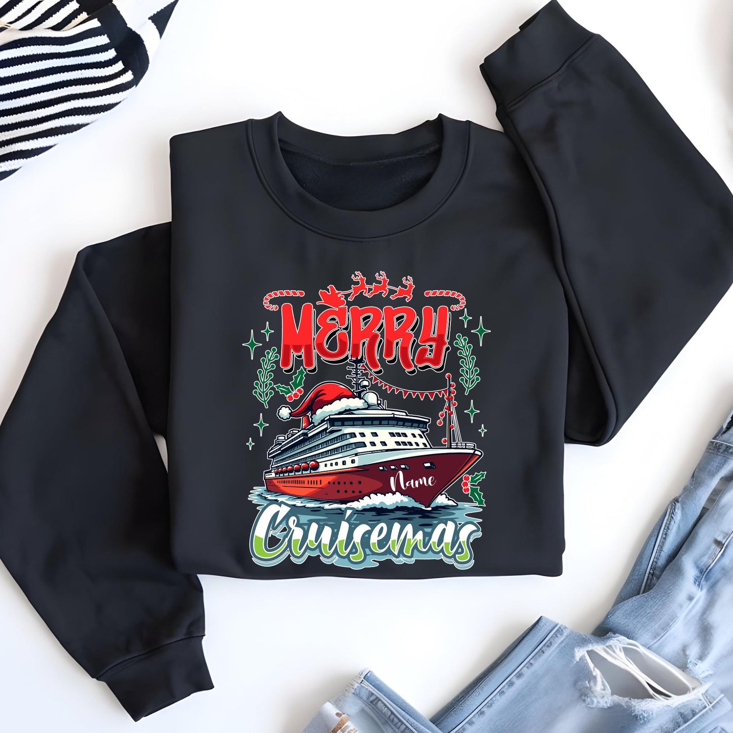 Merry Cruisemas Sweatshirt, Custom Christmas Sweat Xmas Gift